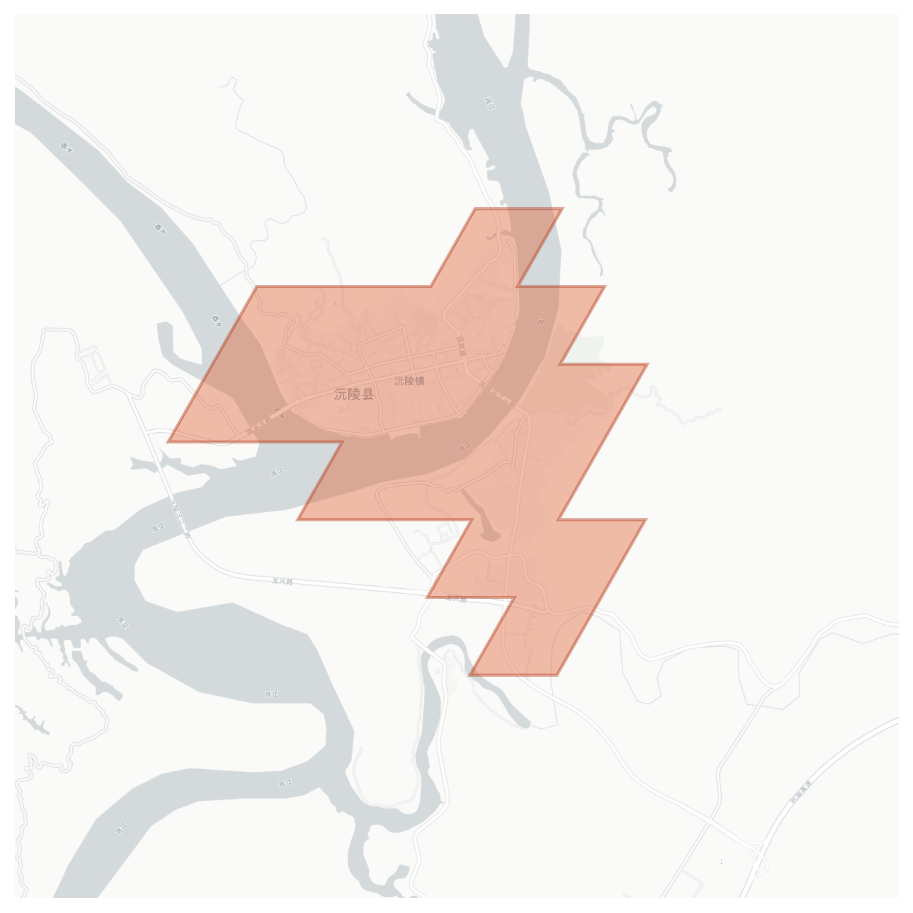 Yuanling geographic map
