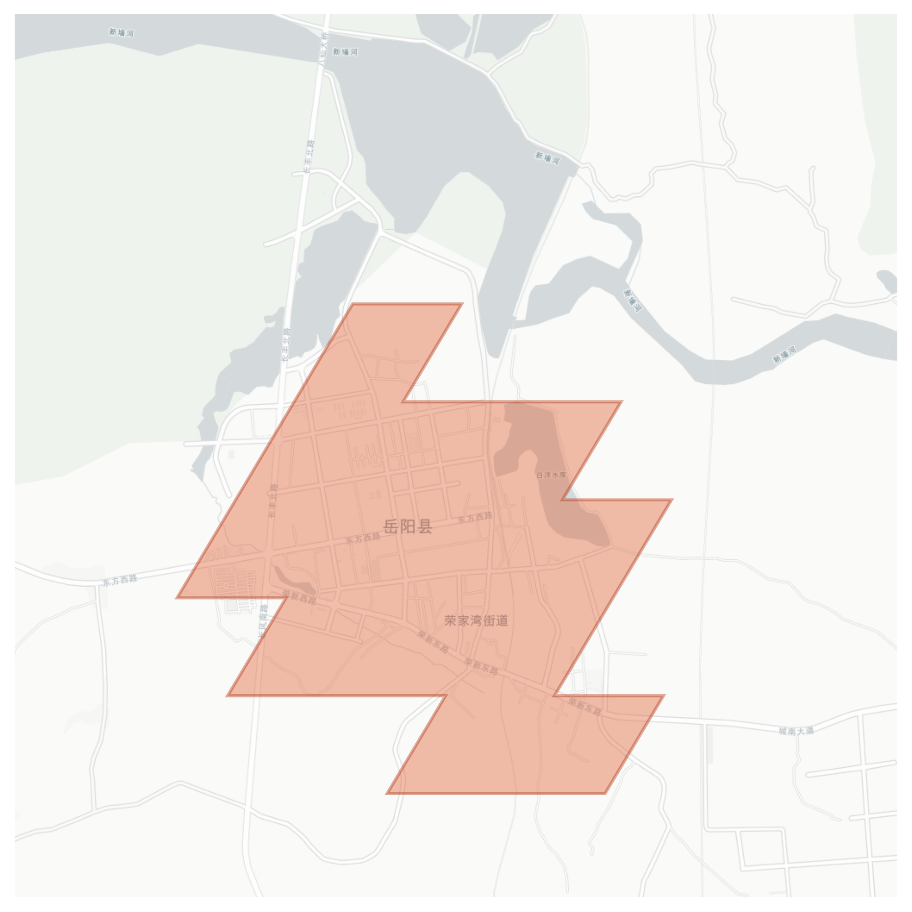 Yueyang geographic map