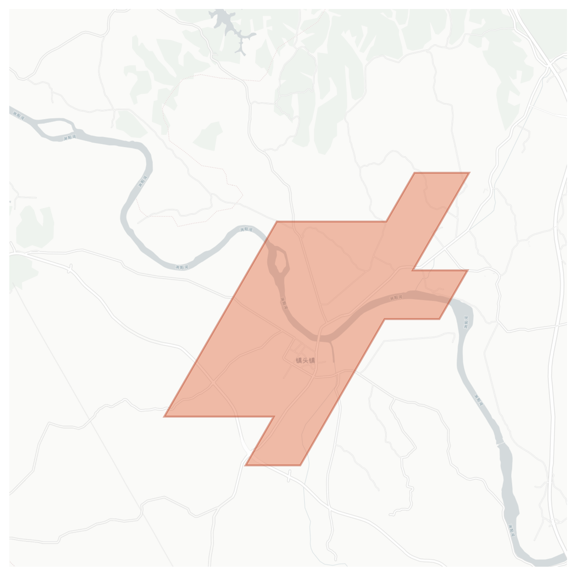 Zhentou geographic map