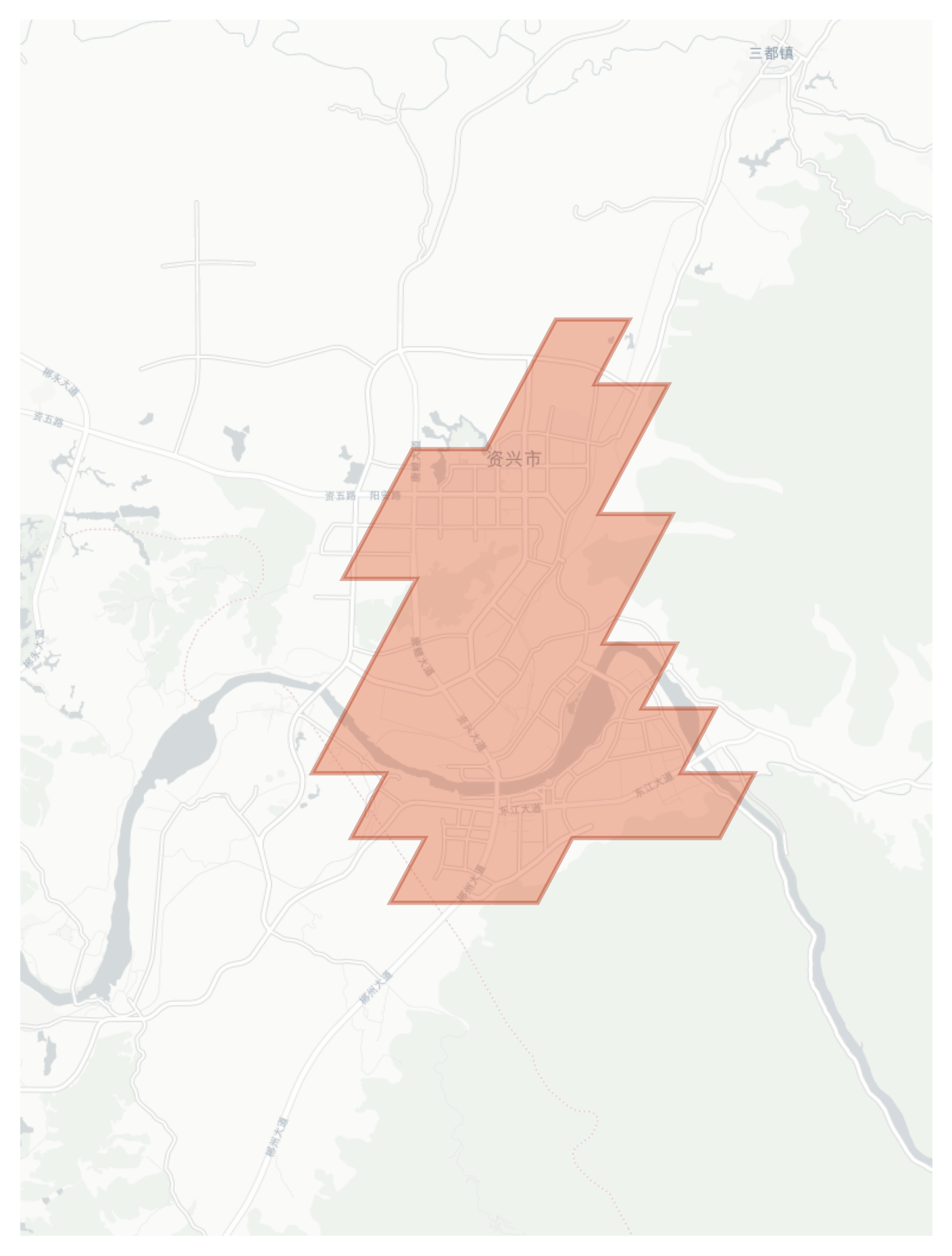 Zixing geographic map