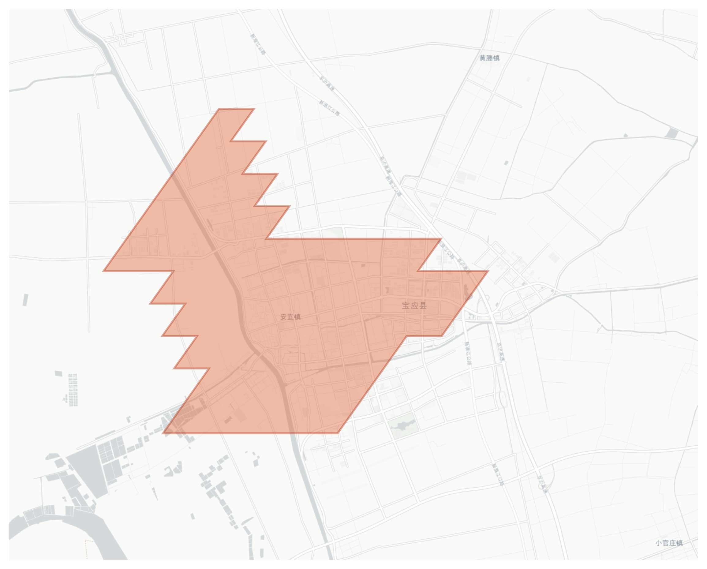 Baoying geographic map