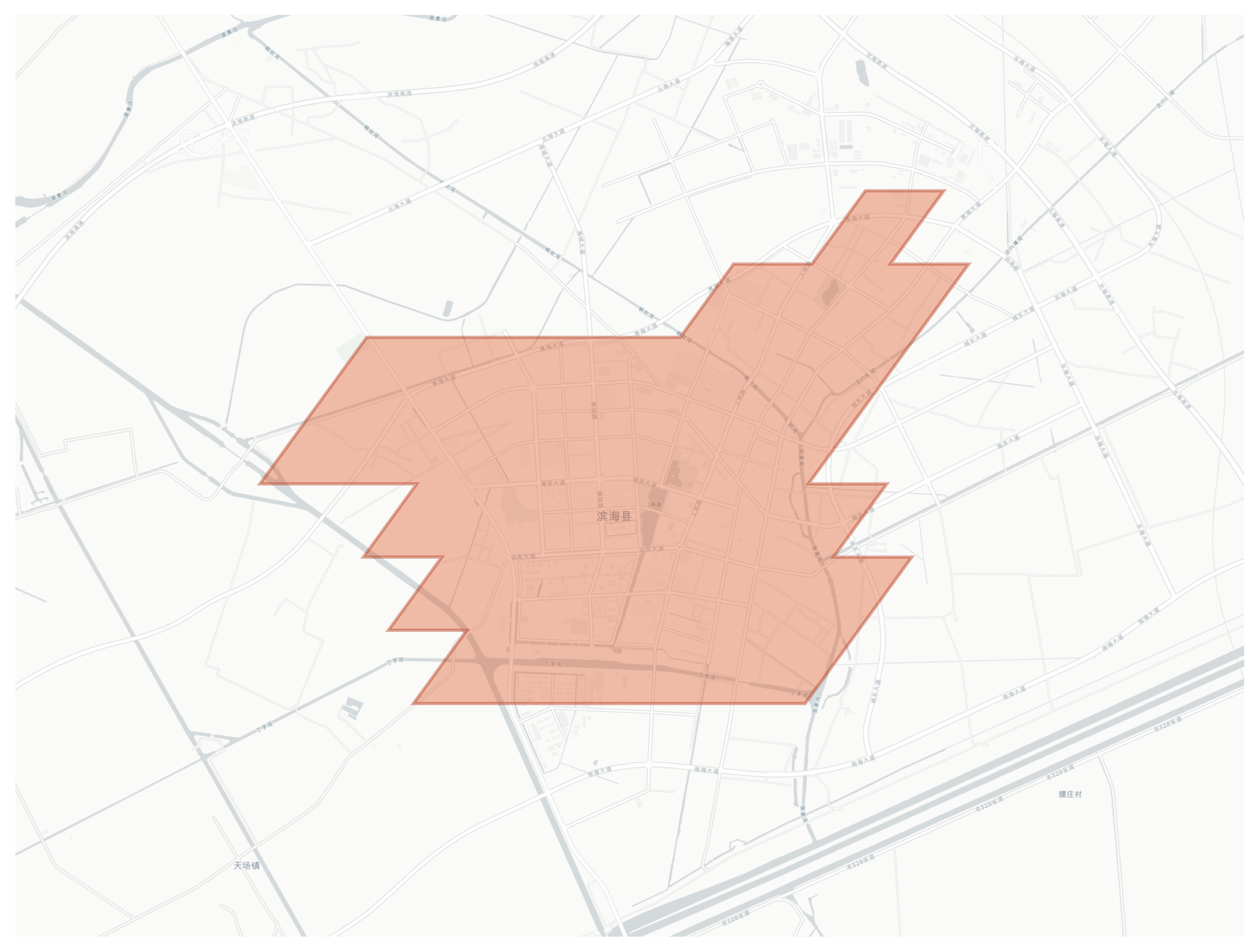 Binhai geographic map