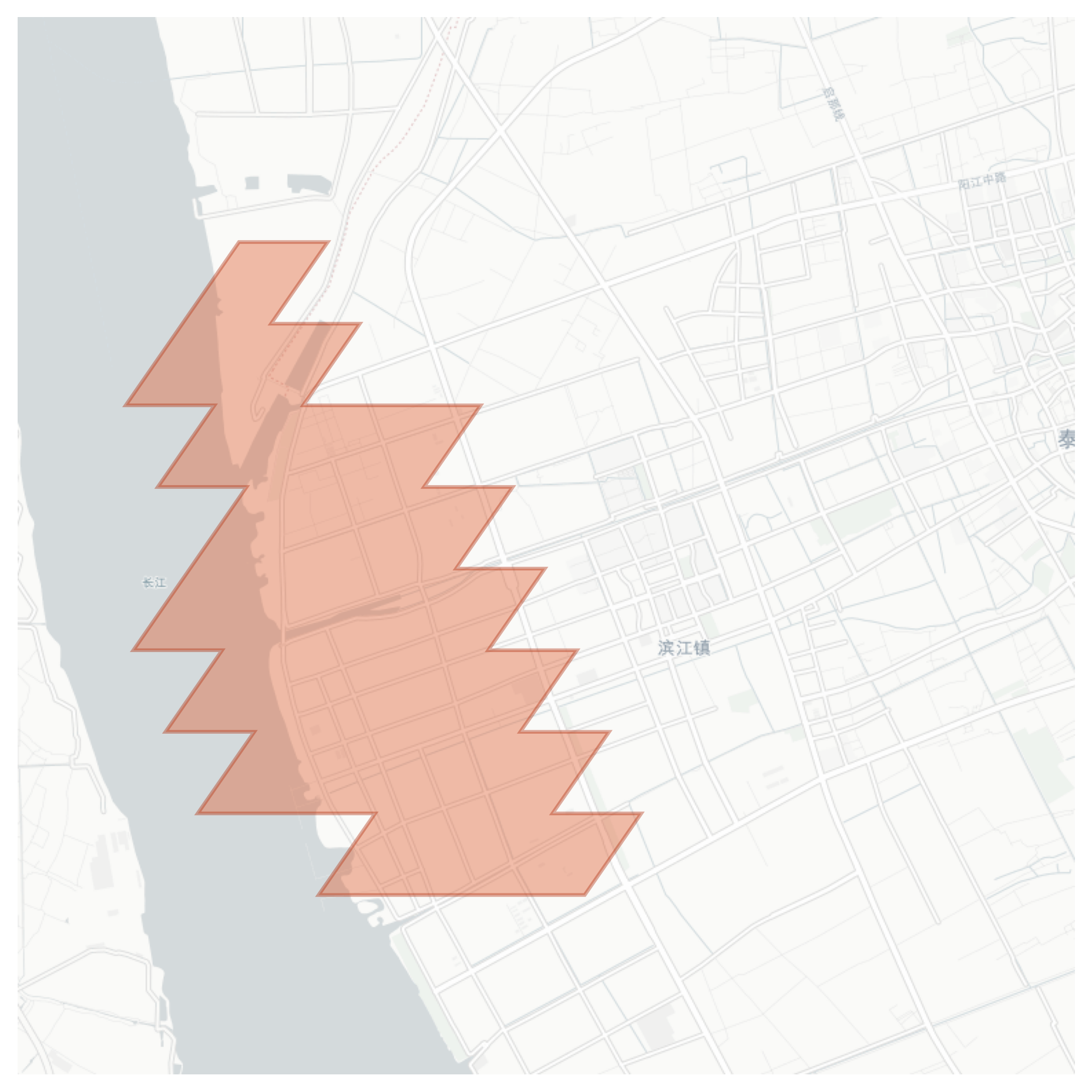 Binjiangzhen geographic map