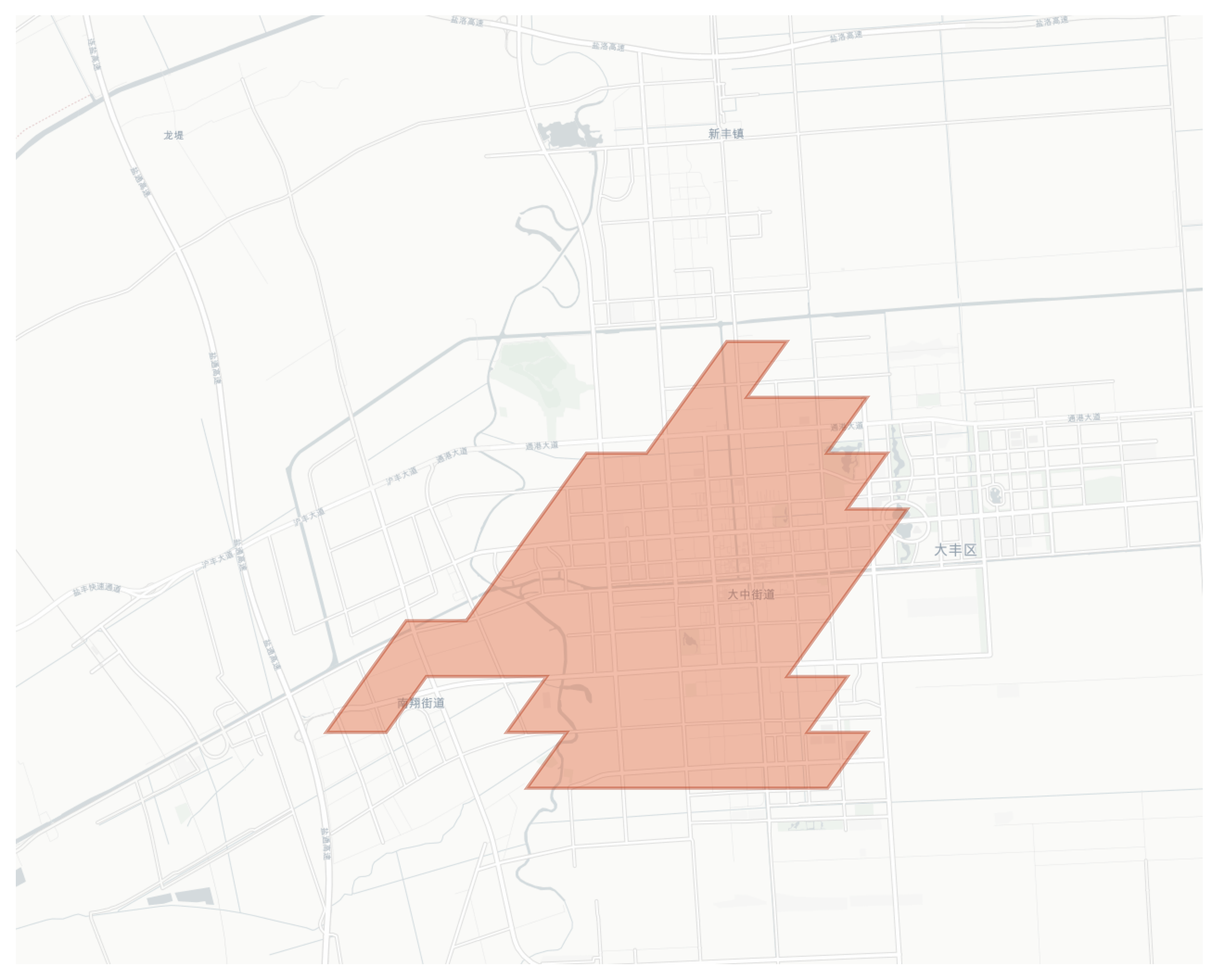 Dafeng geographic map