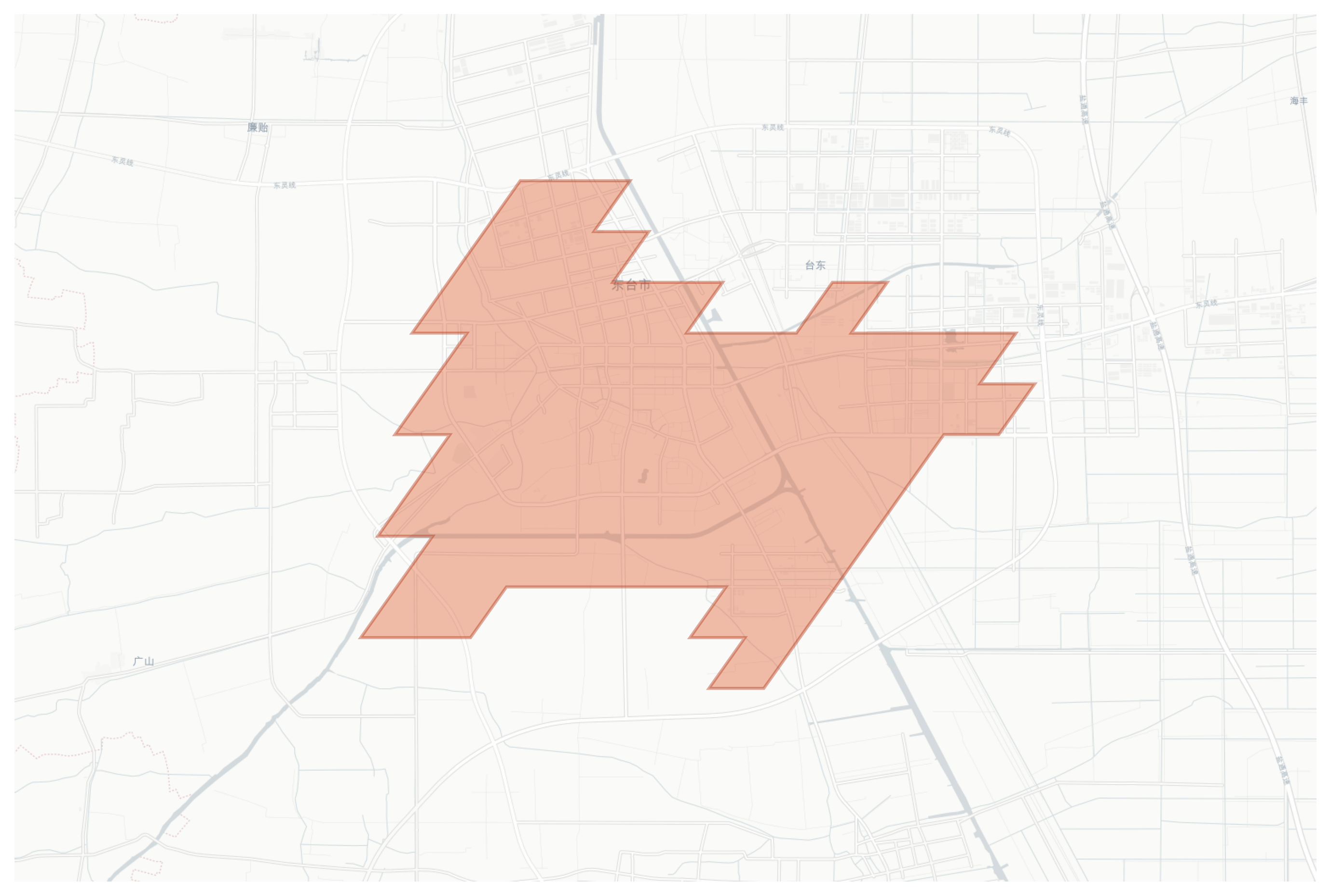 Dongtai geographic map
