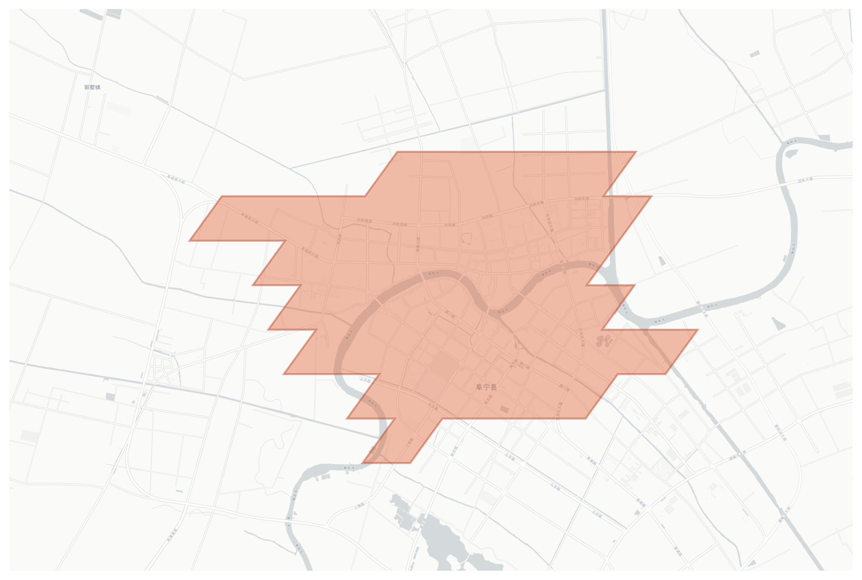Funing geographic map