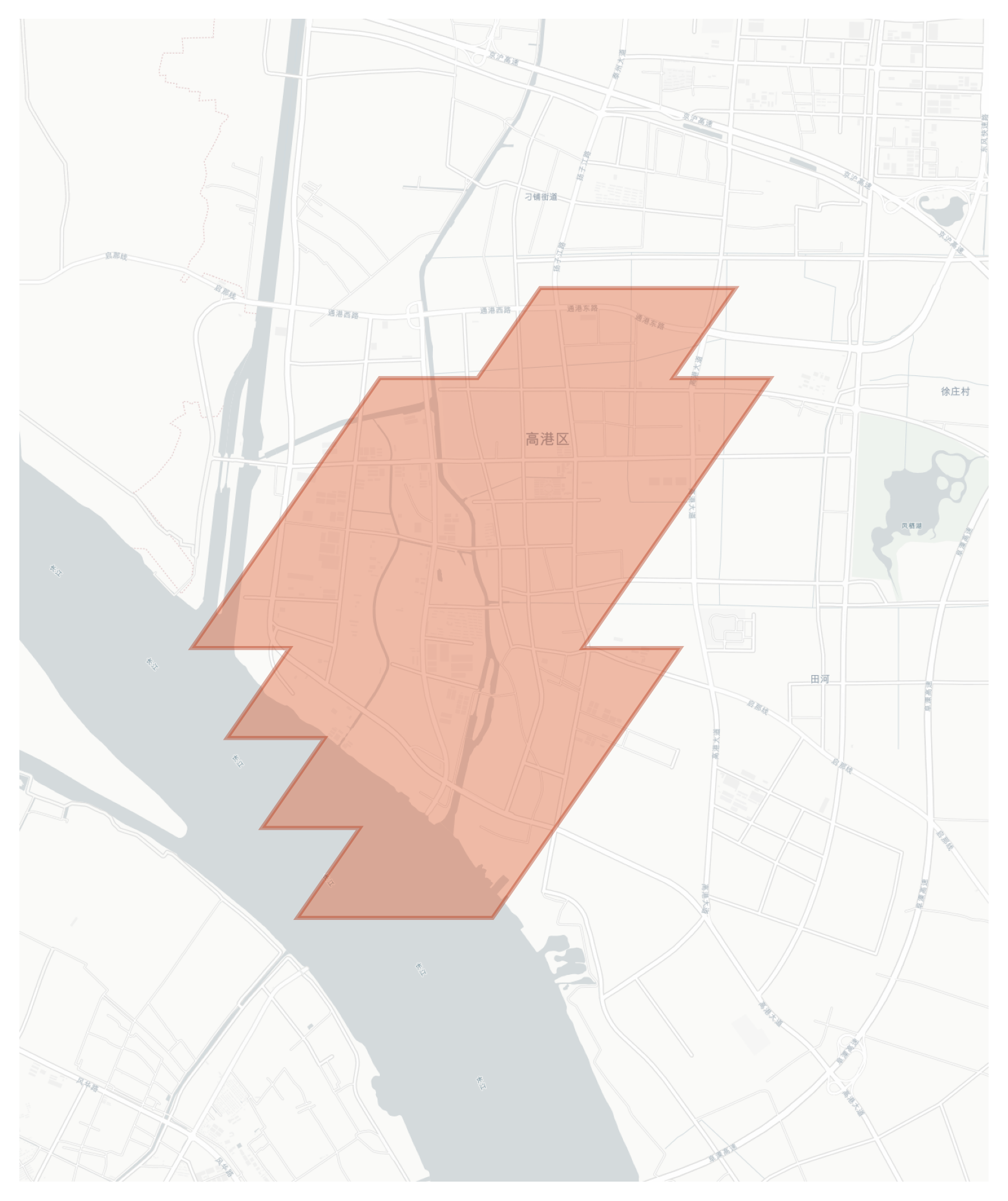 Gaogang geographic map