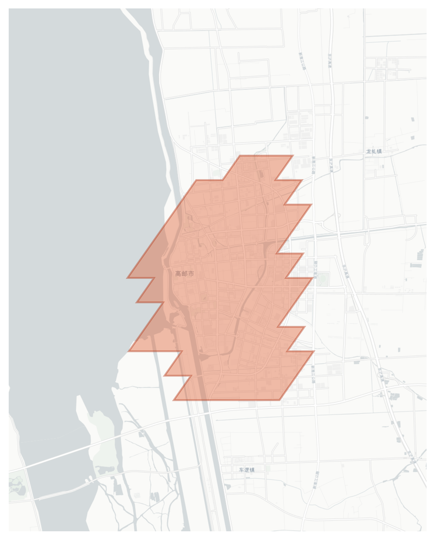 Gaoyou geographic map