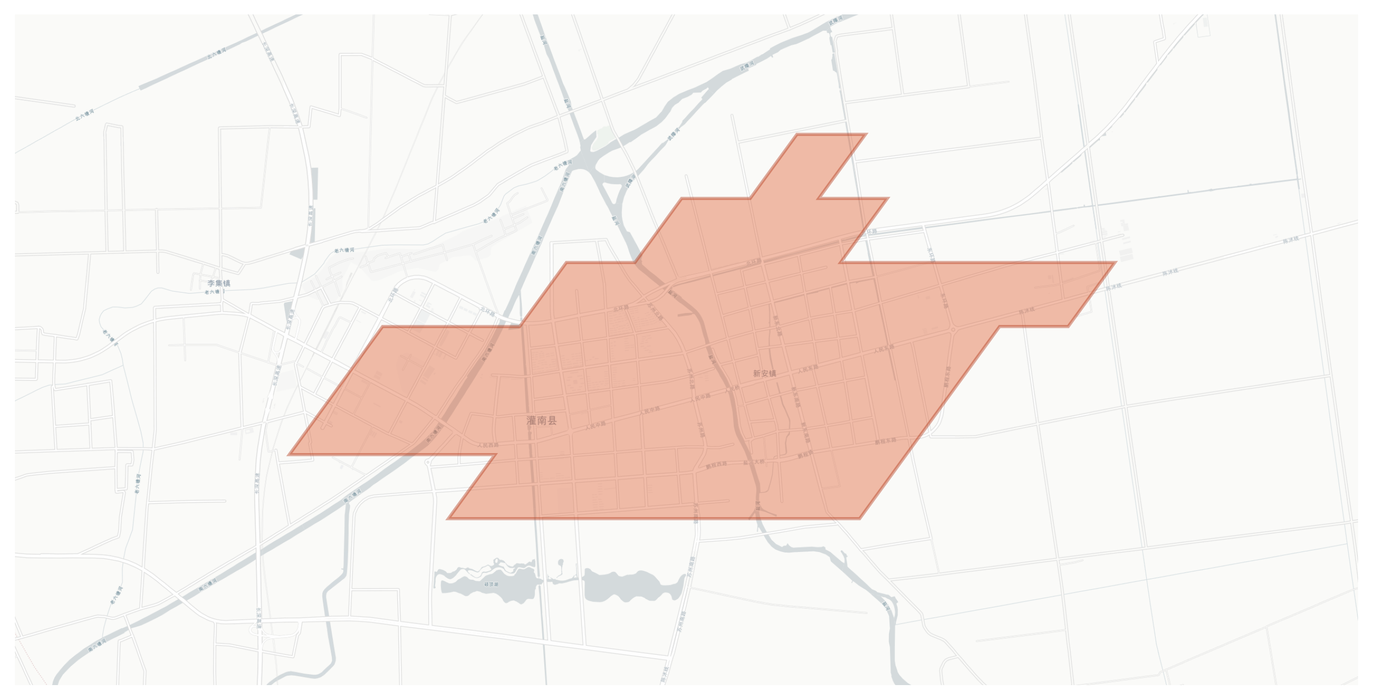 Guannan geographic map