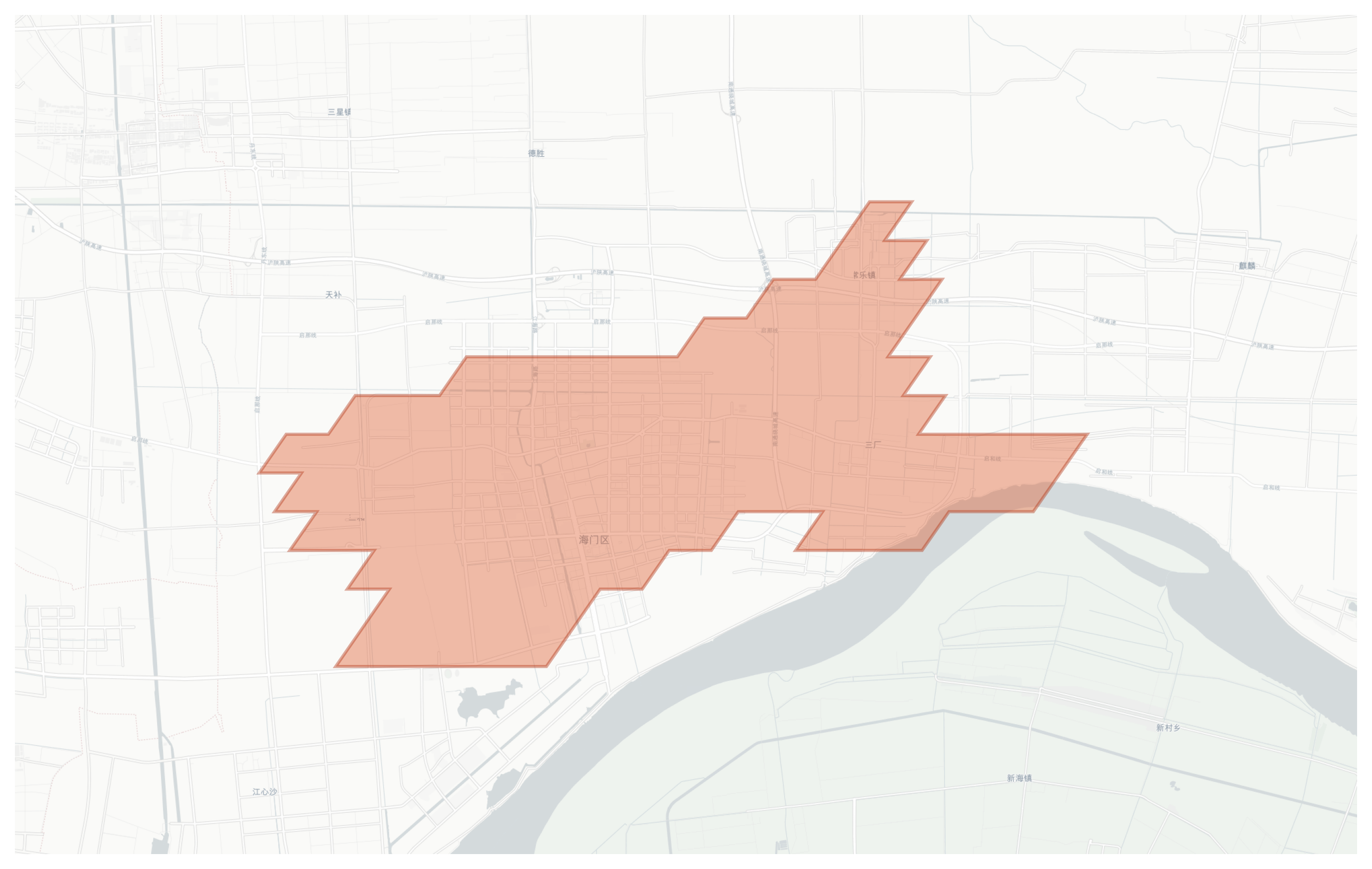 Haimen geographic map
