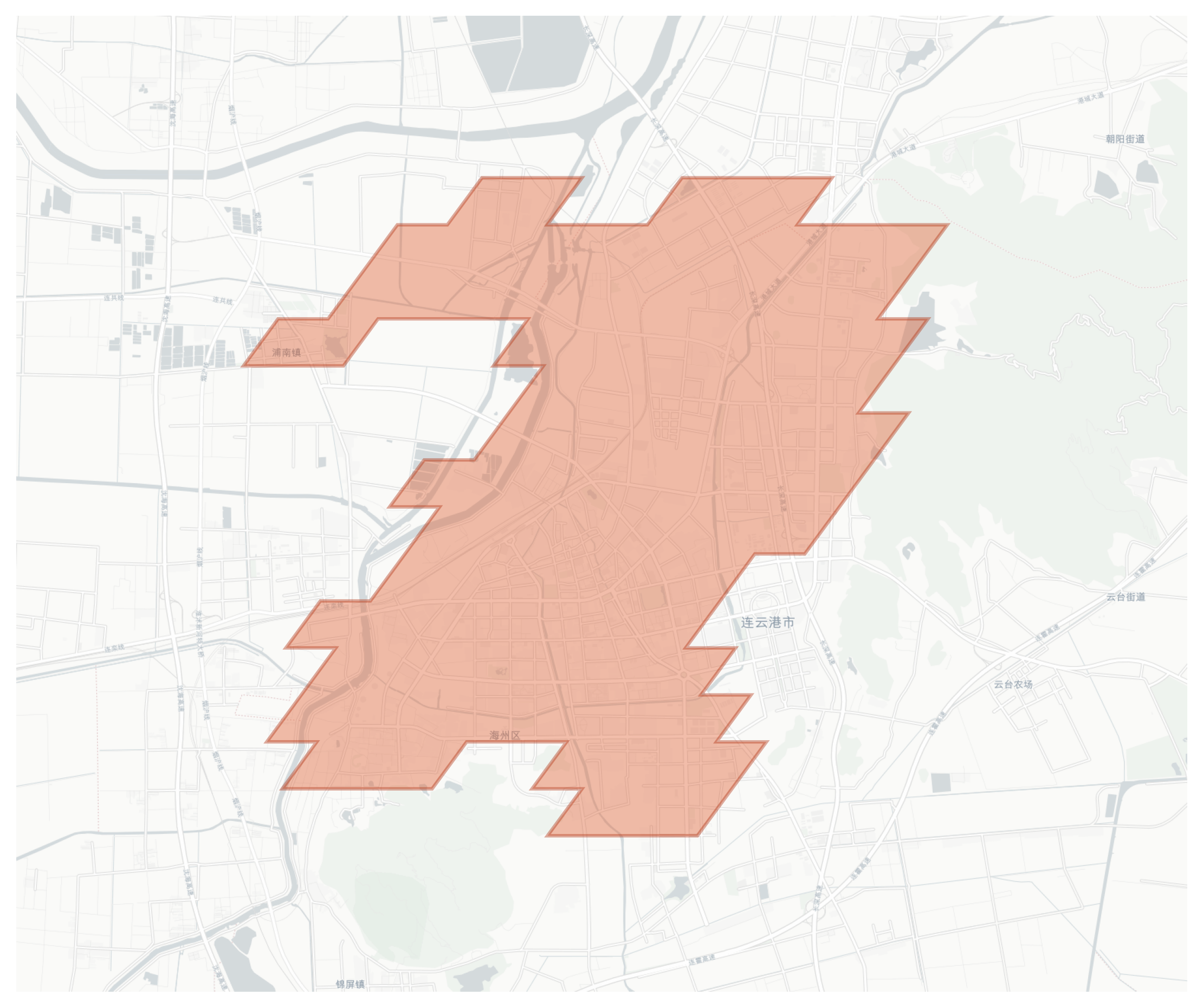 Haizhou District geographic map