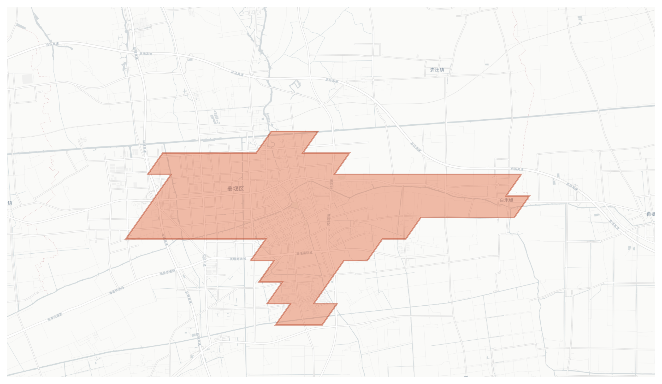 Jiangyan geographic map