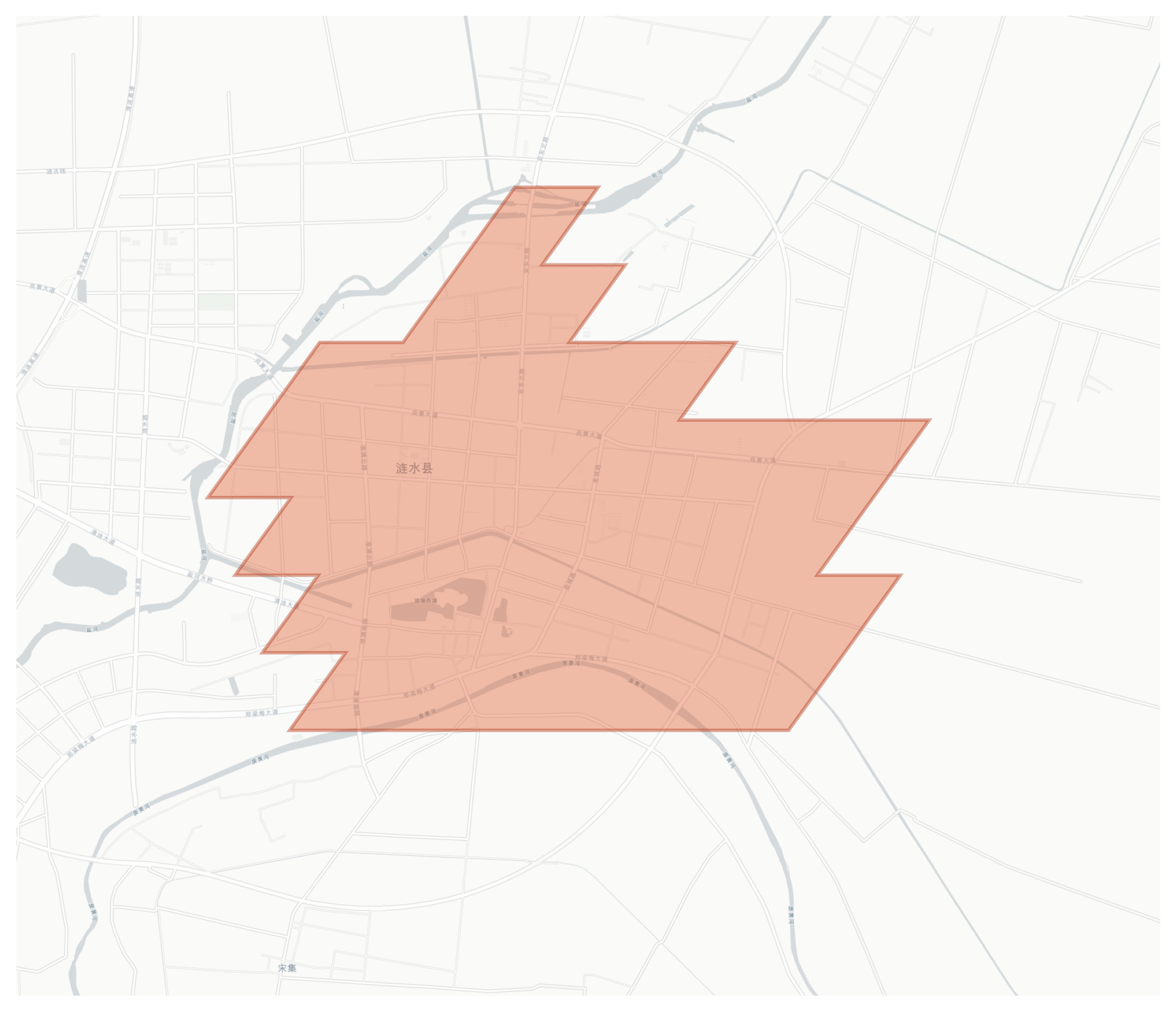 Lianshui County geographic map