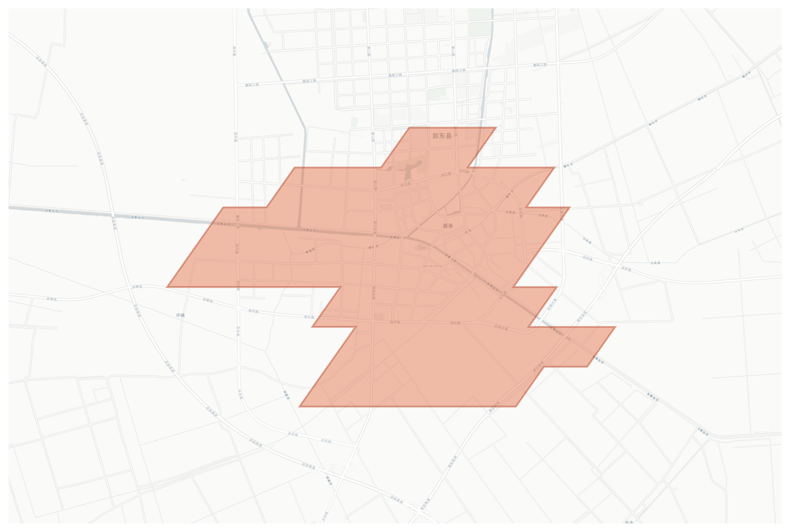 Rudong geographic map