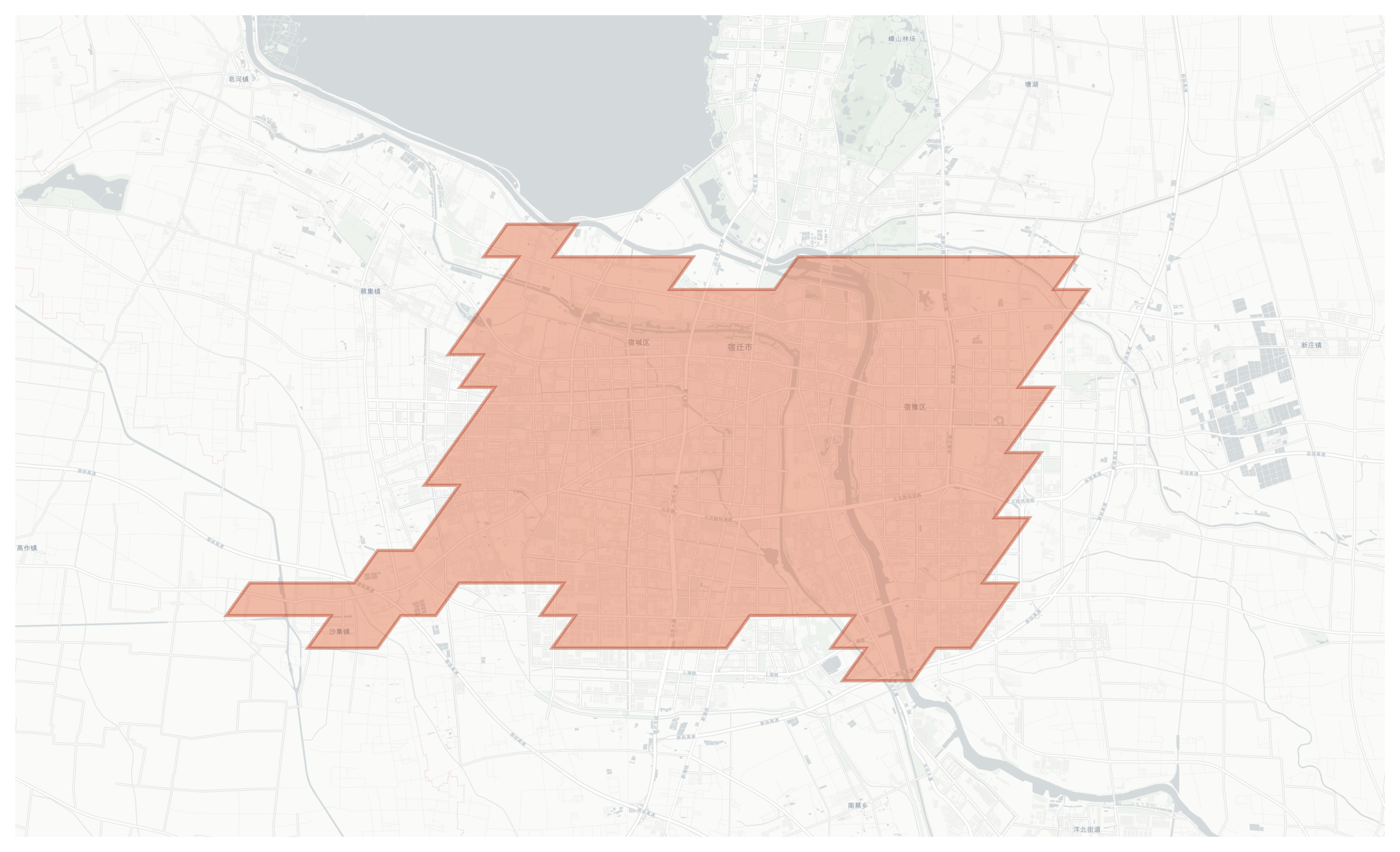 Suqian geographic map