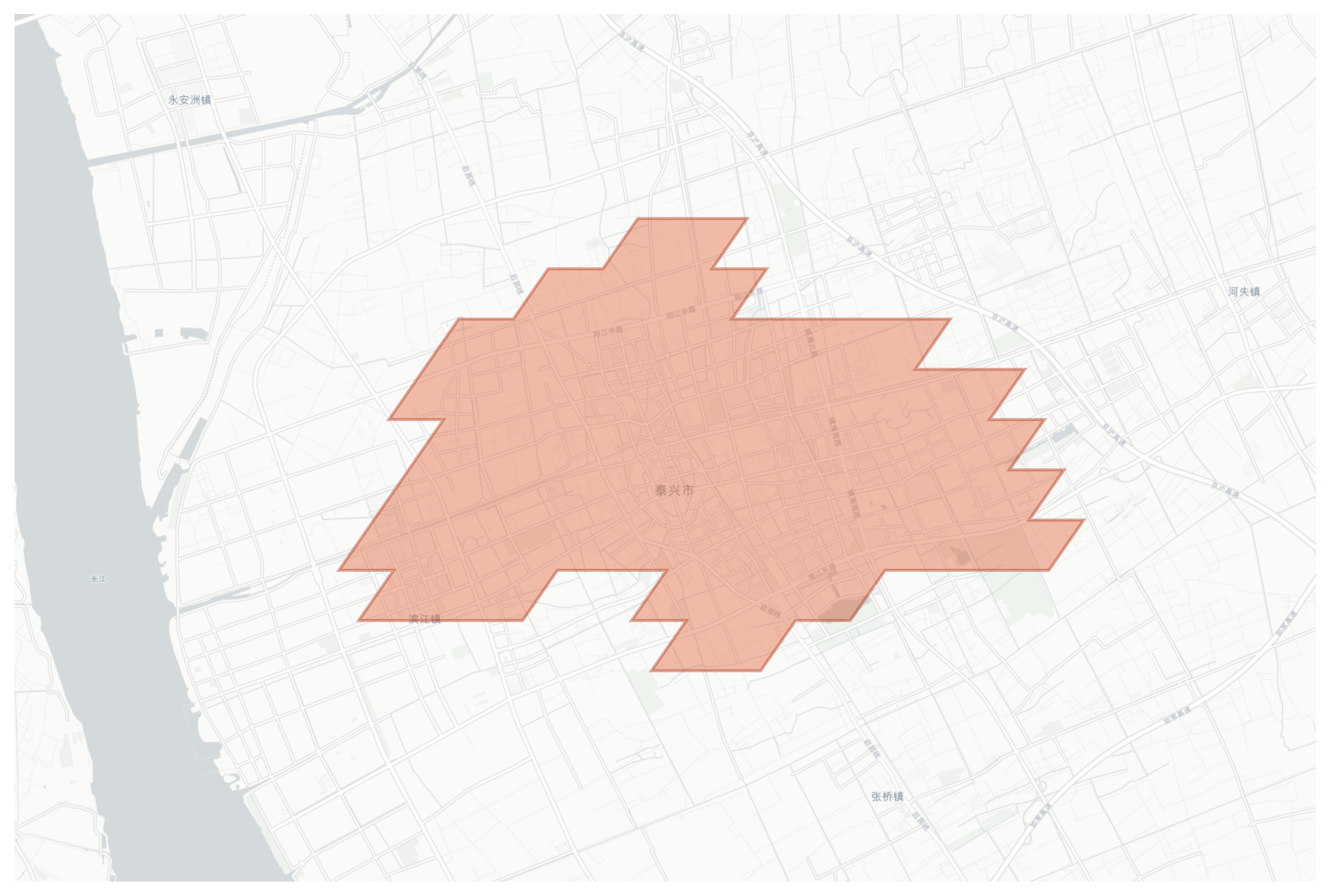 Taixing geographic map