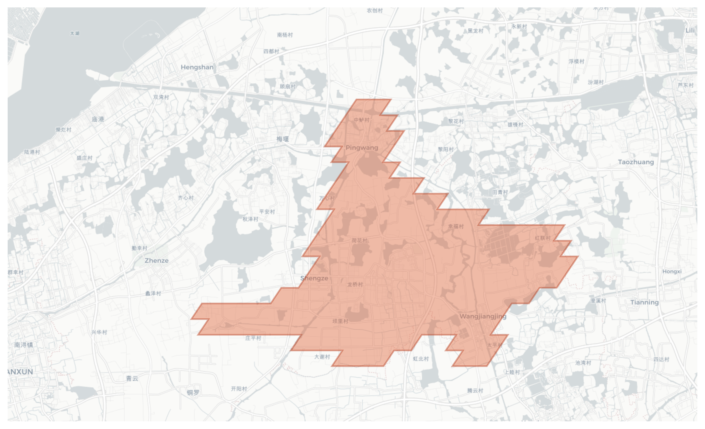 Wangjiangjing geographic map