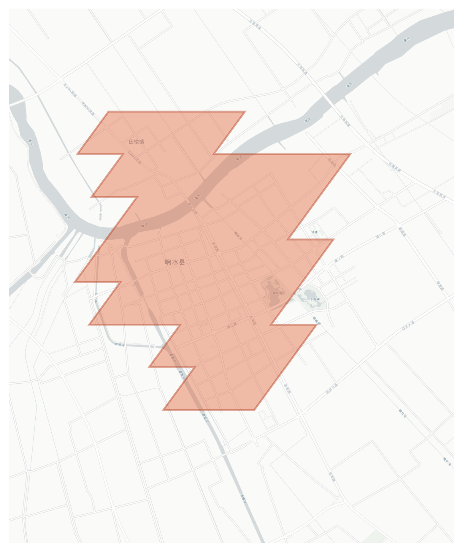 Xiangshui geographic map