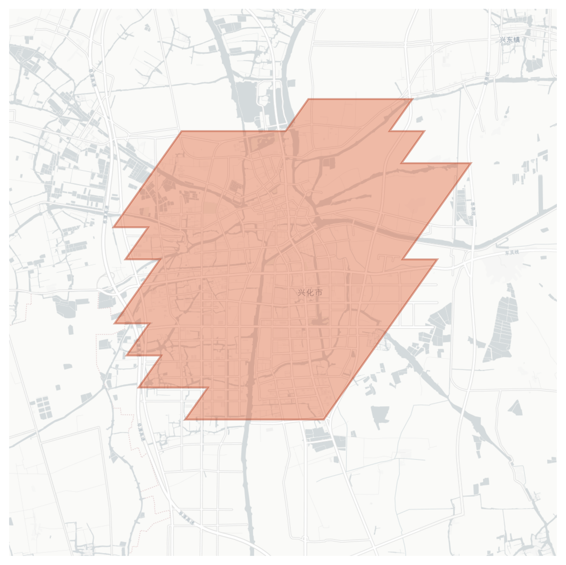Xinghua geographic map