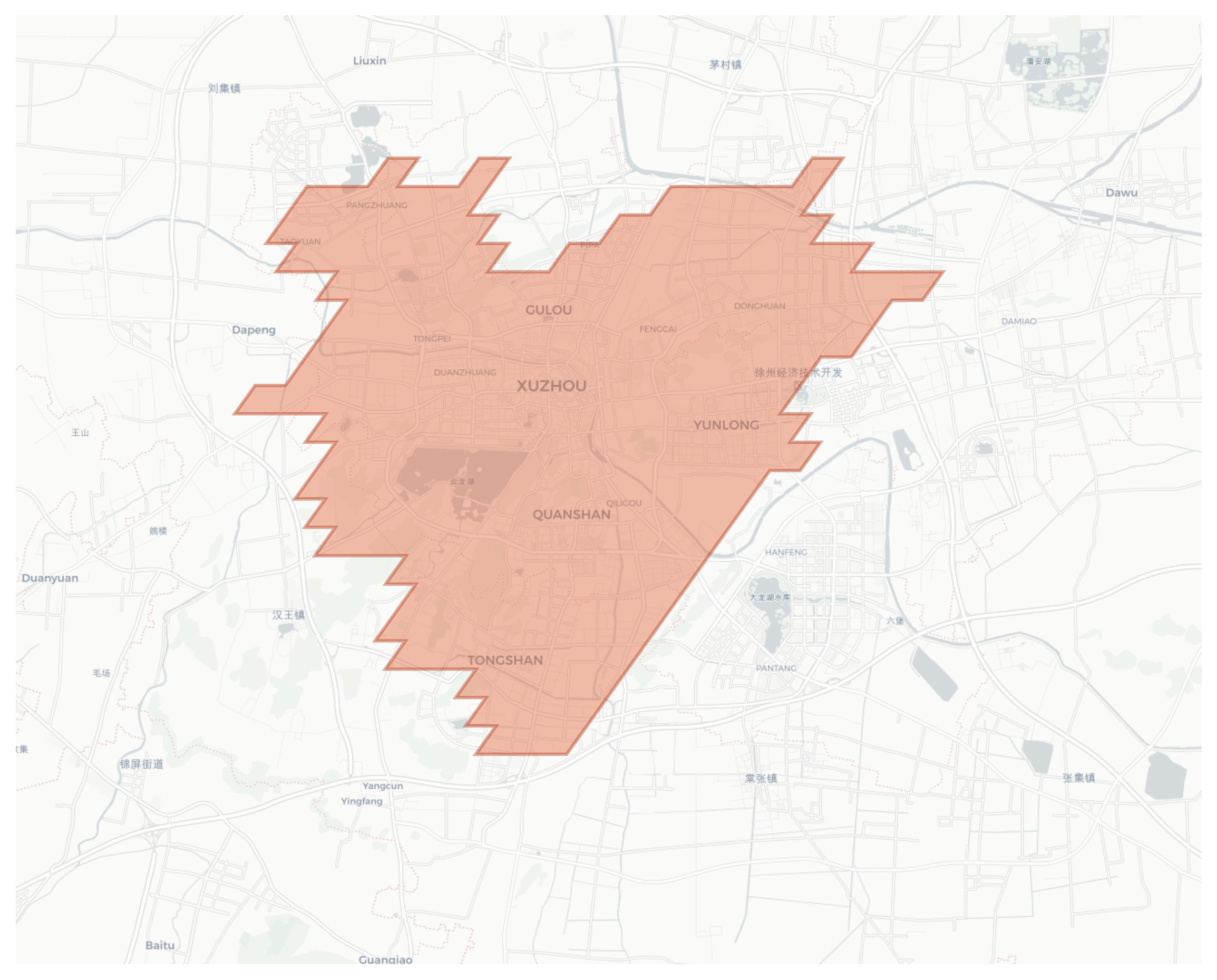 Xuzhou geographic map
