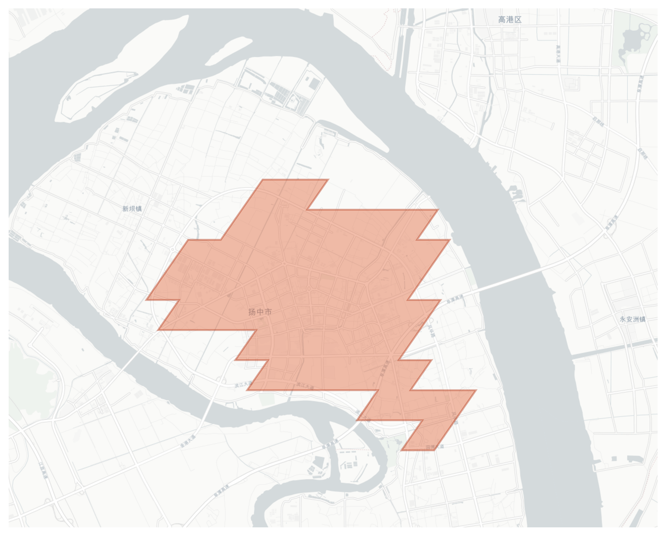 Yangzhong geographic map