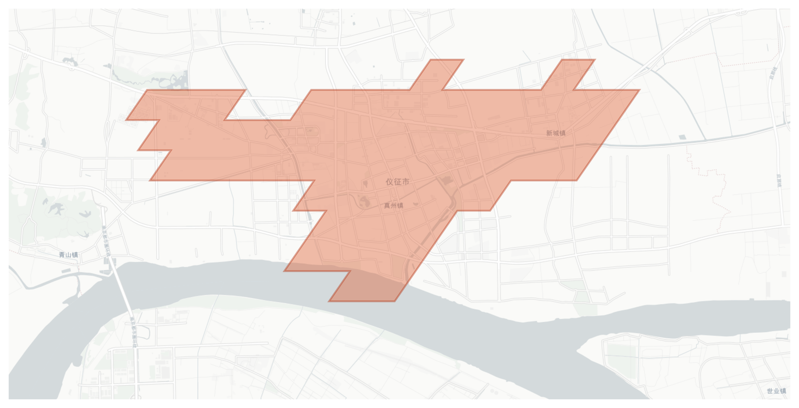 Yizheng geographic map