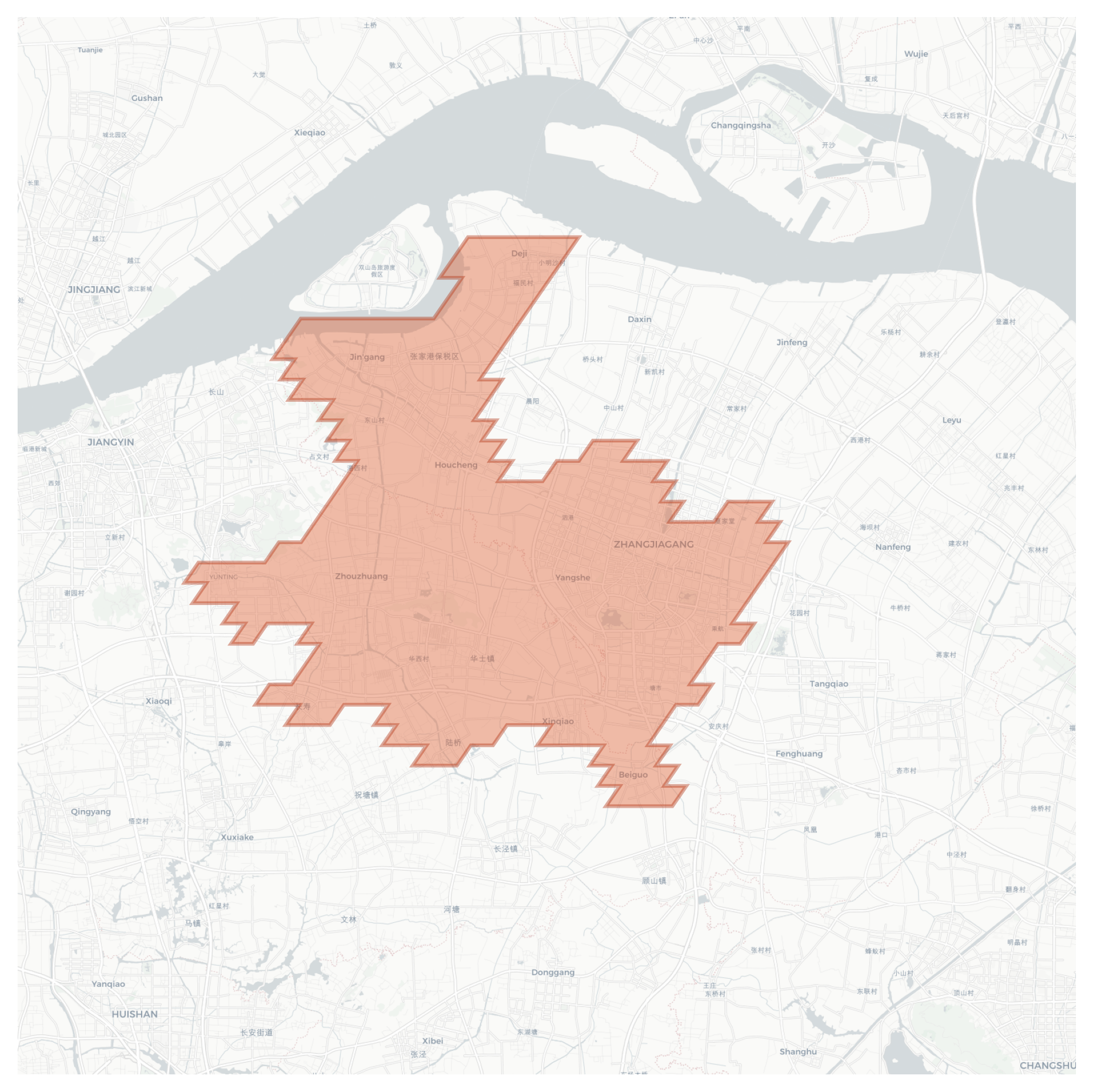 Zhangjiagang geographic map