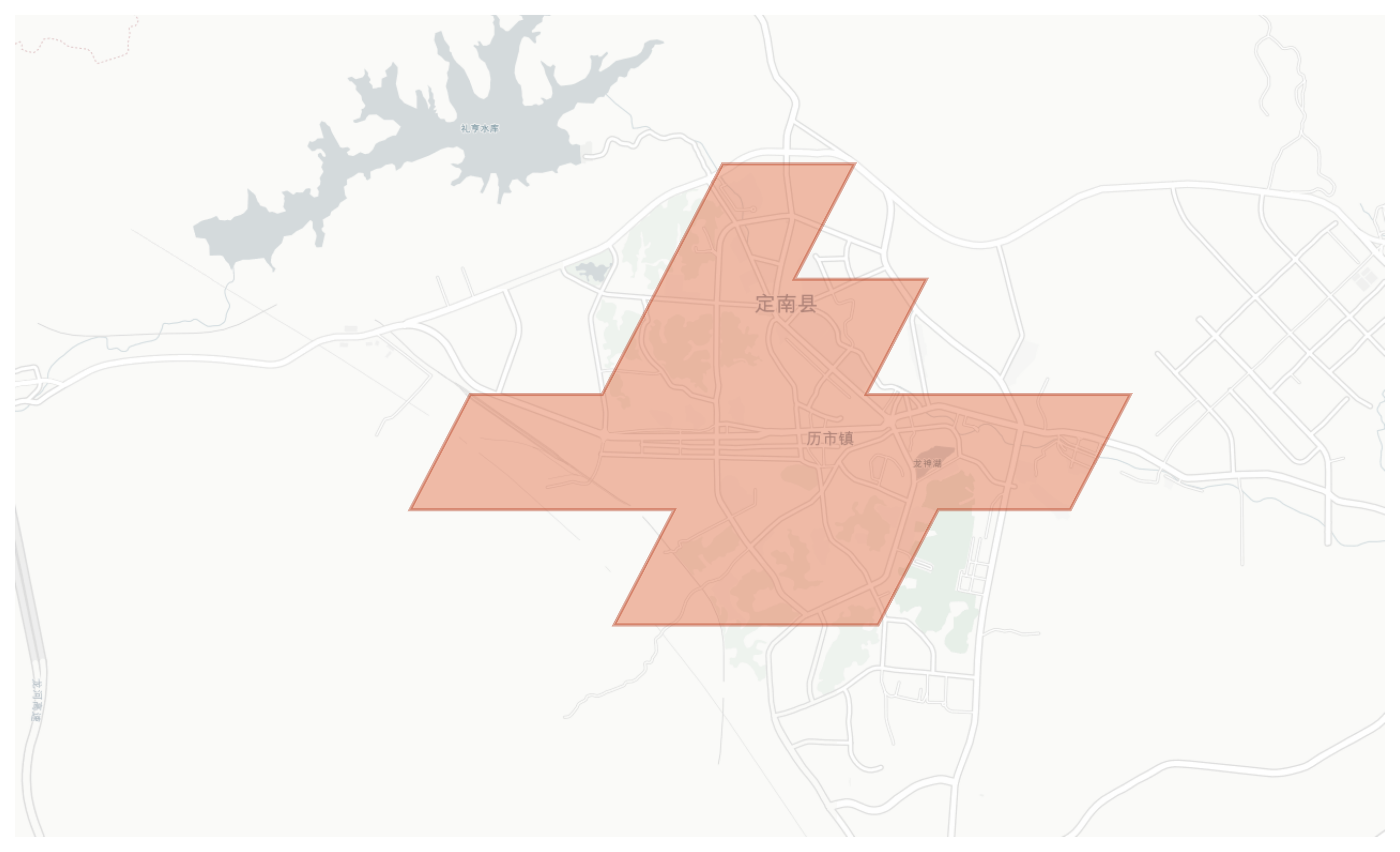 Dingnan geographic map
