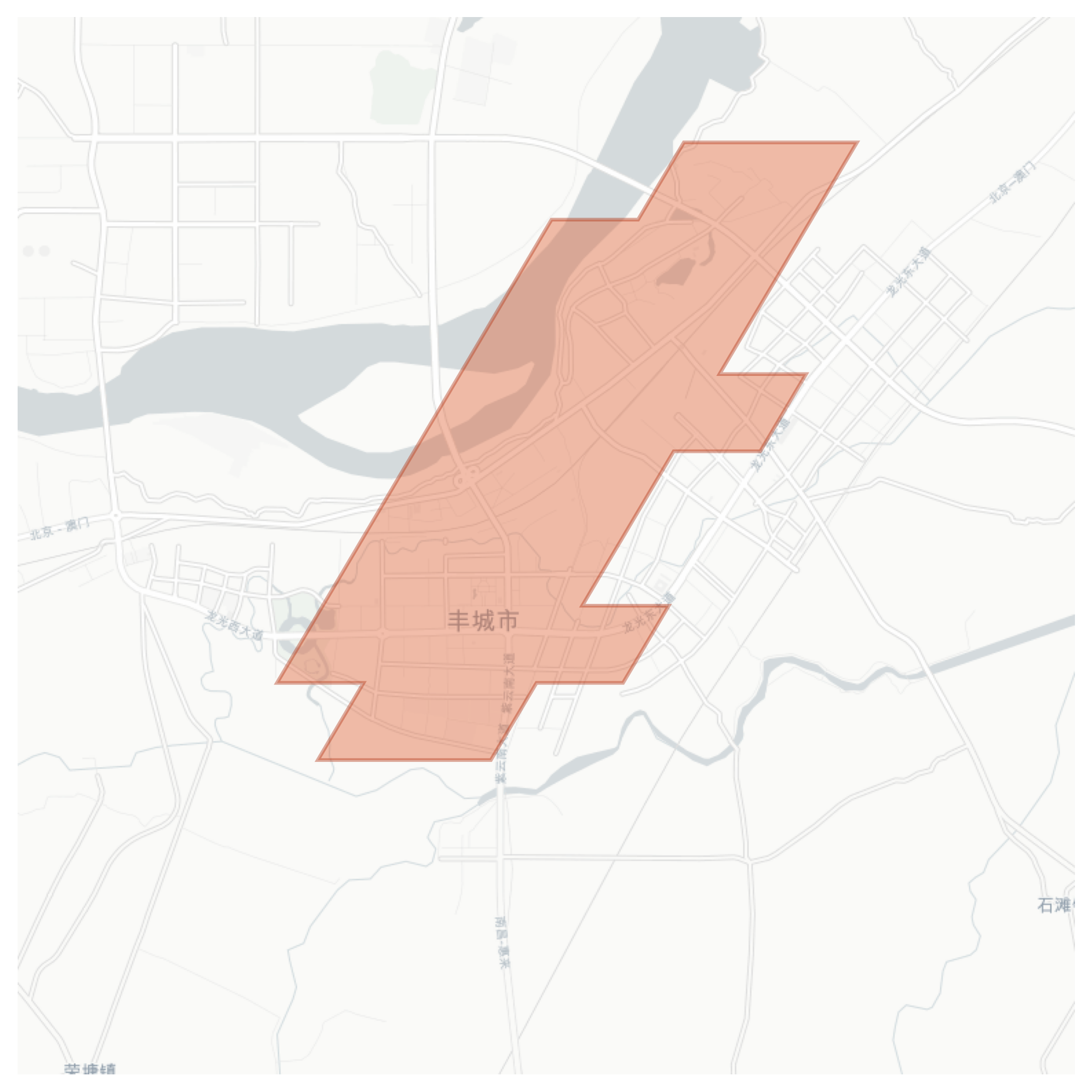 Fengcheng geographic map