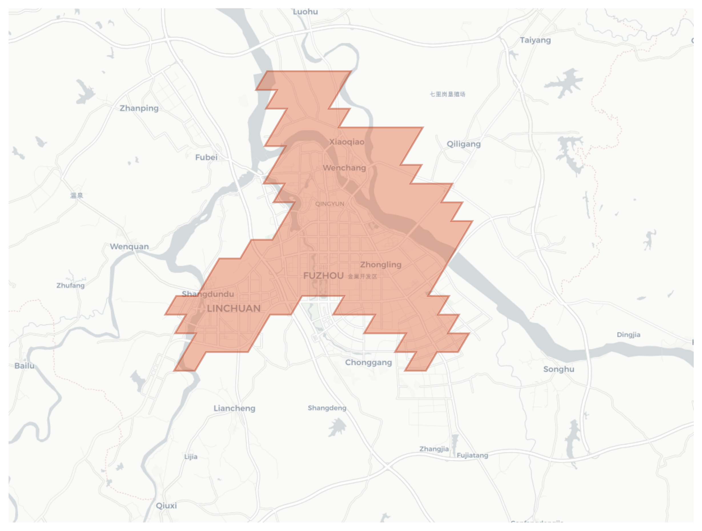 Fuzhou geographic map