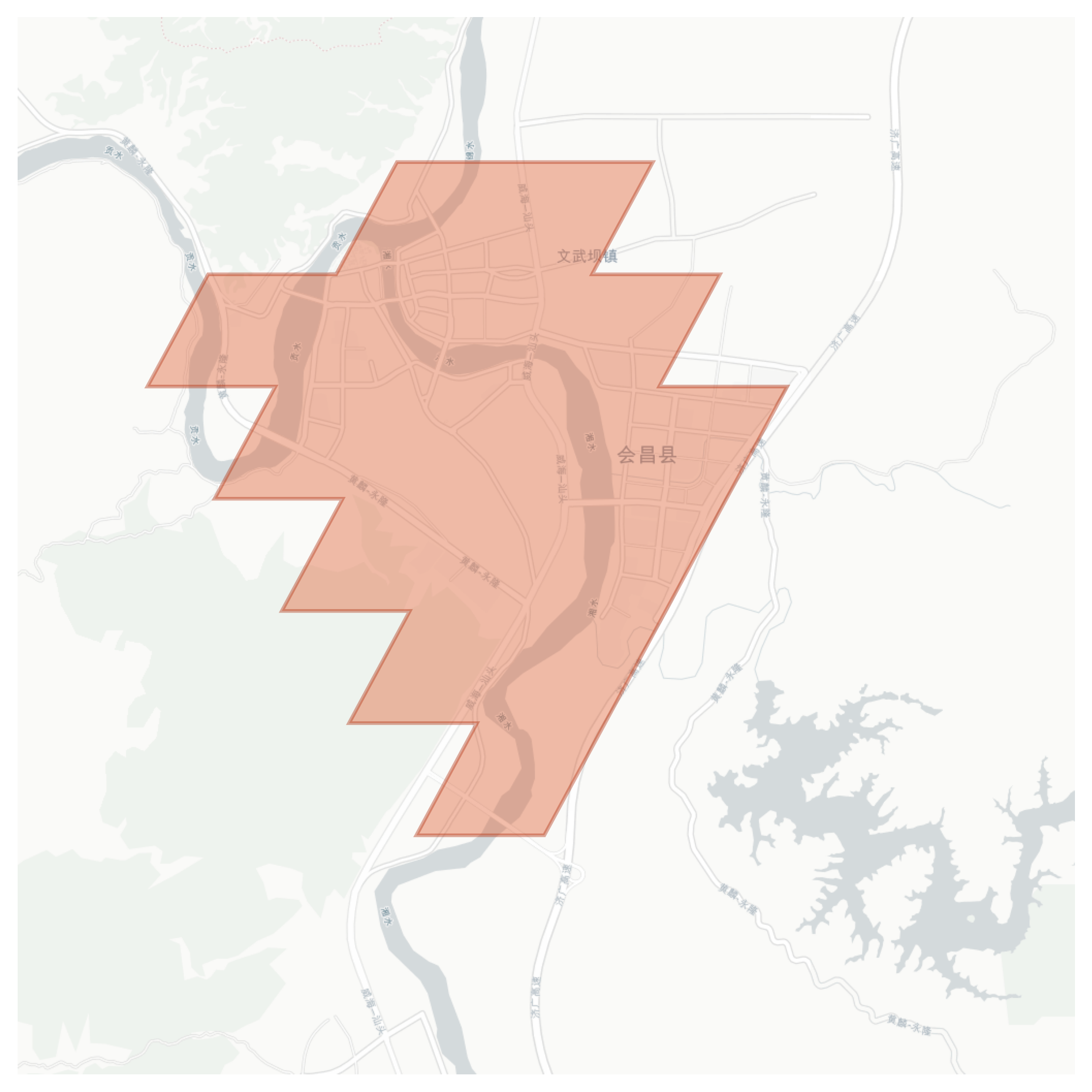 Huichang geographic map