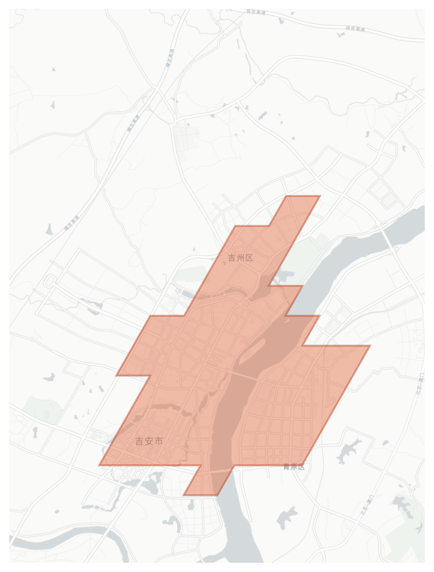 Ji'an geographic map