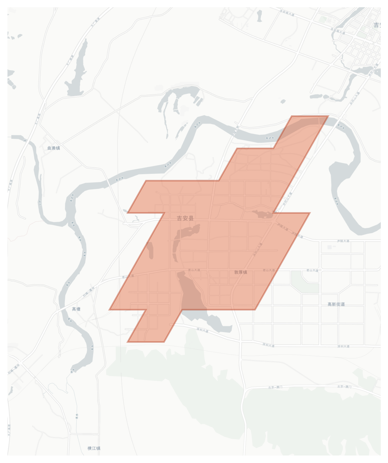 Ji'an County geographic map
