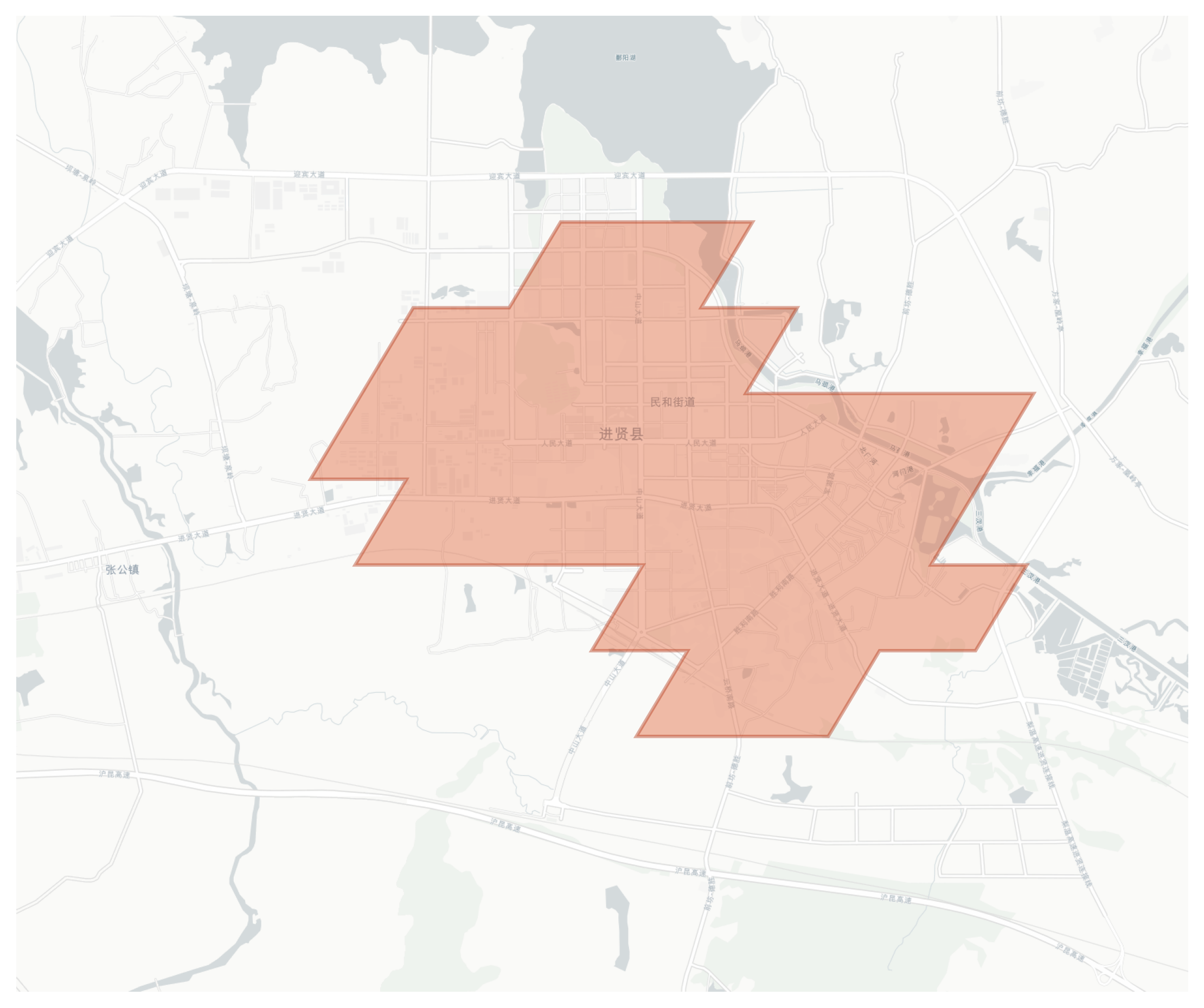 Jinxian geographic map
