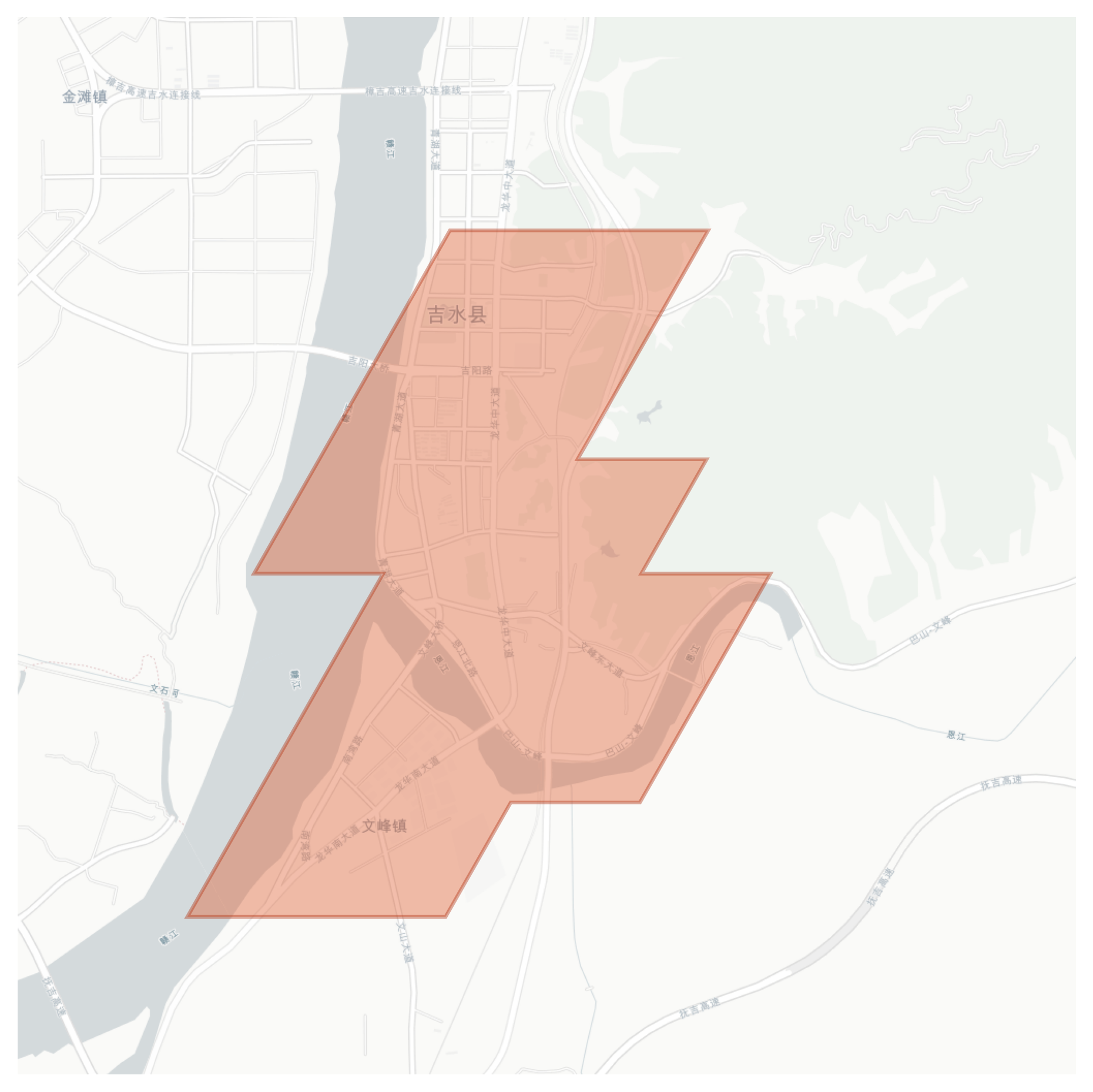 Jishui geographic map