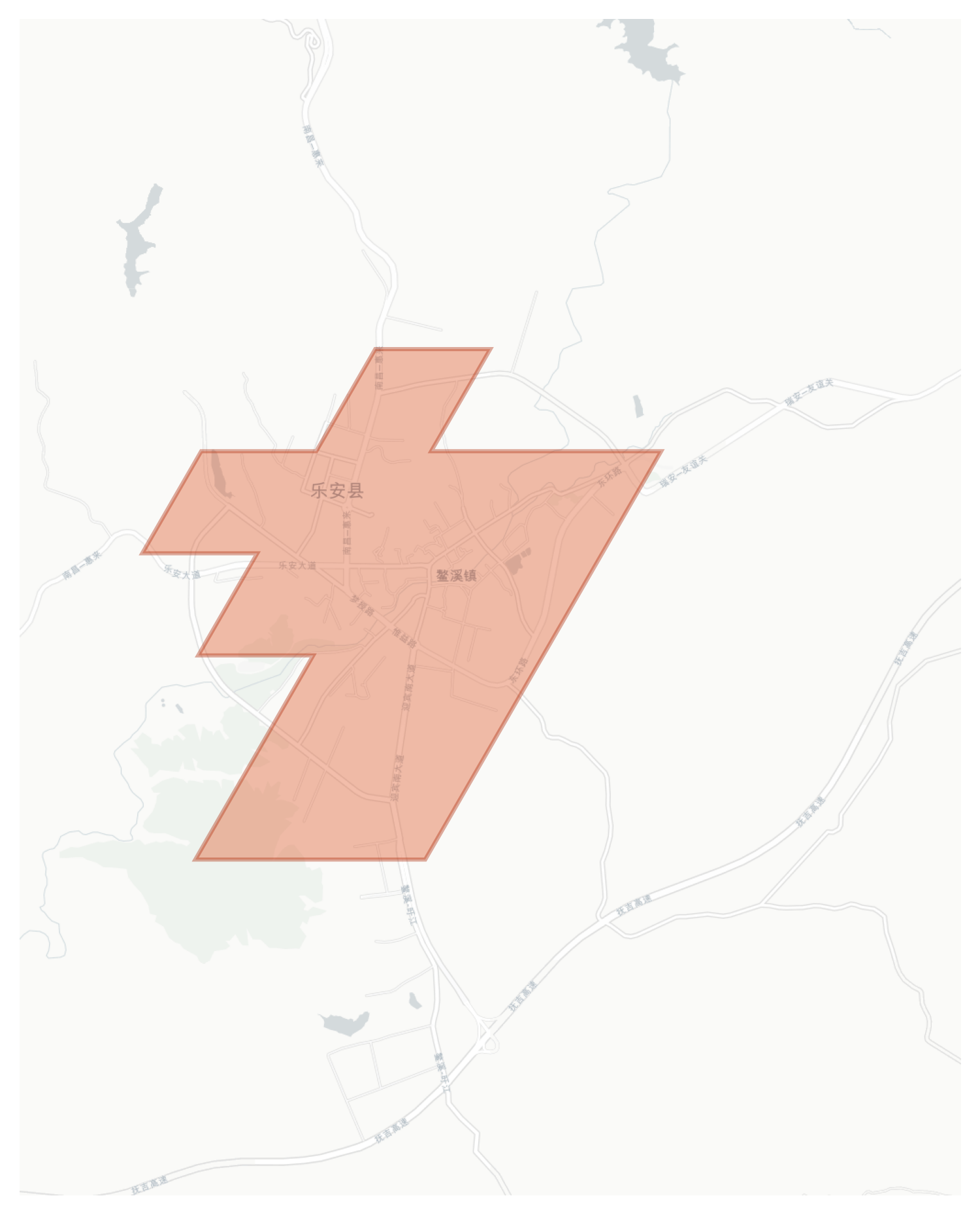 Le'an geographic map