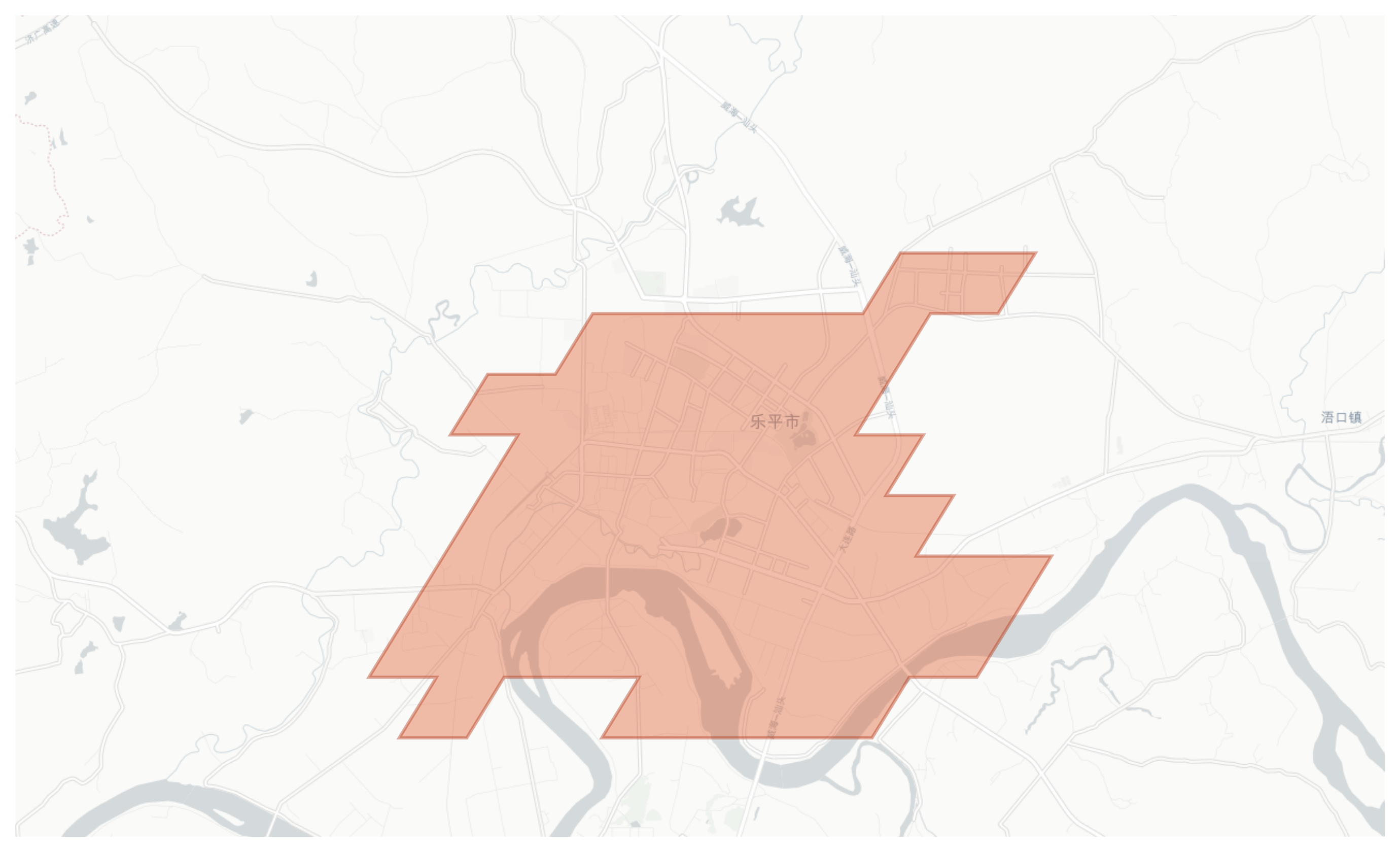 Leping geographic map