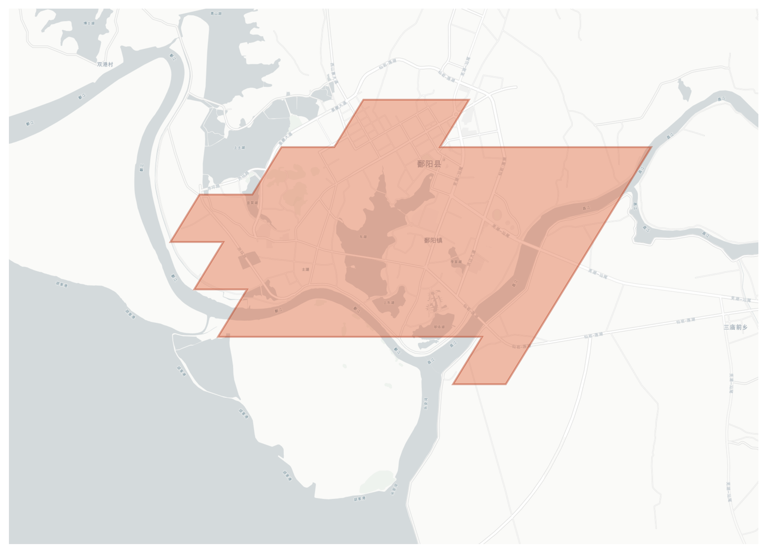 Poyang geographic map