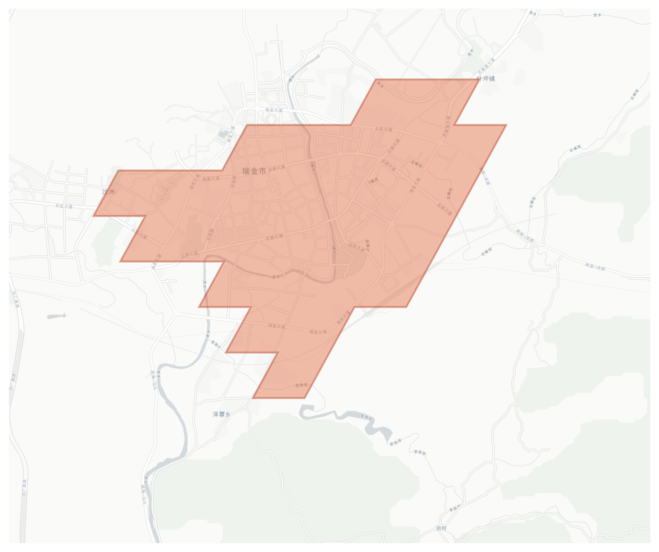 Ruijin geographic map