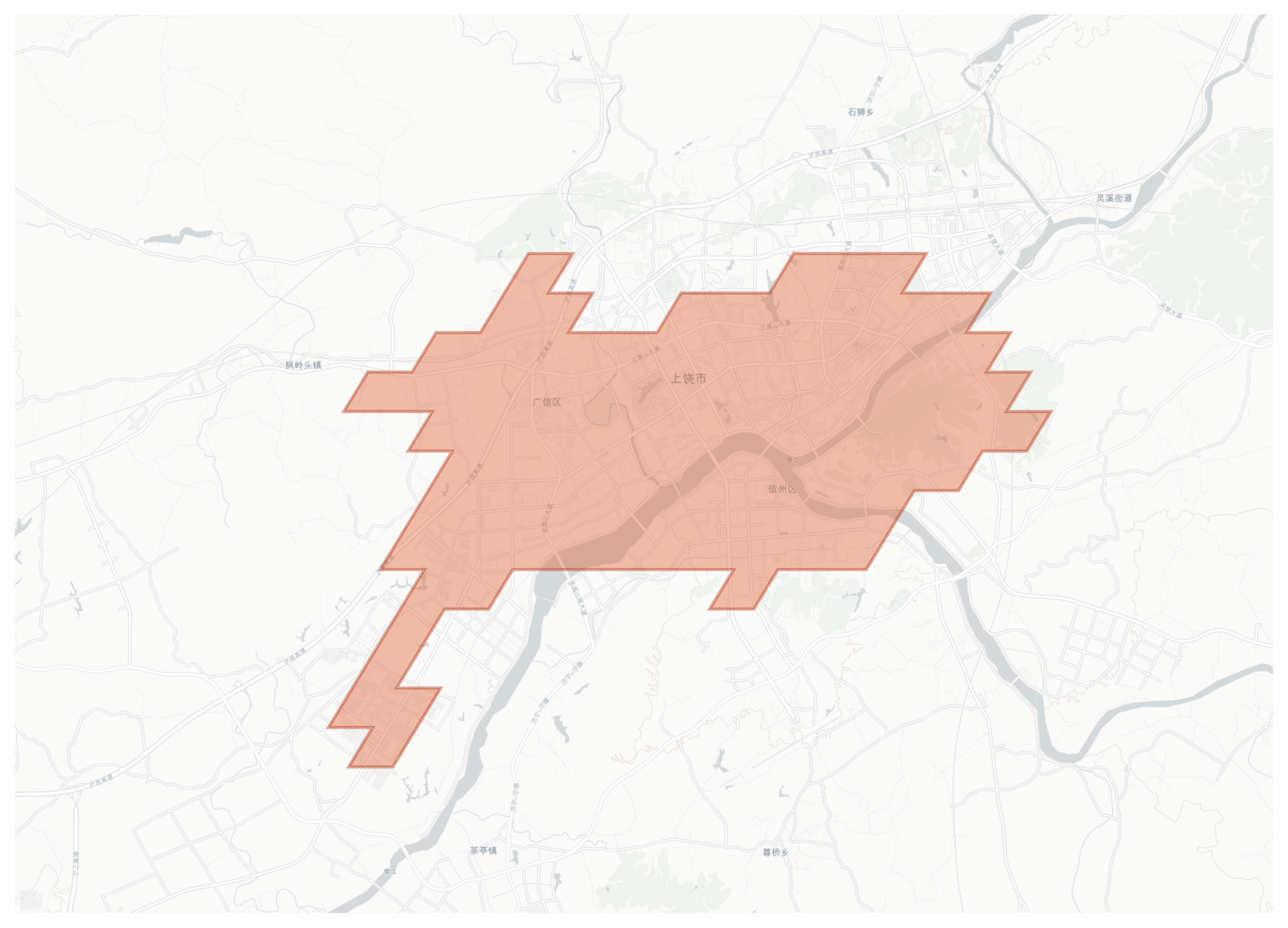 Shangrao geographic map