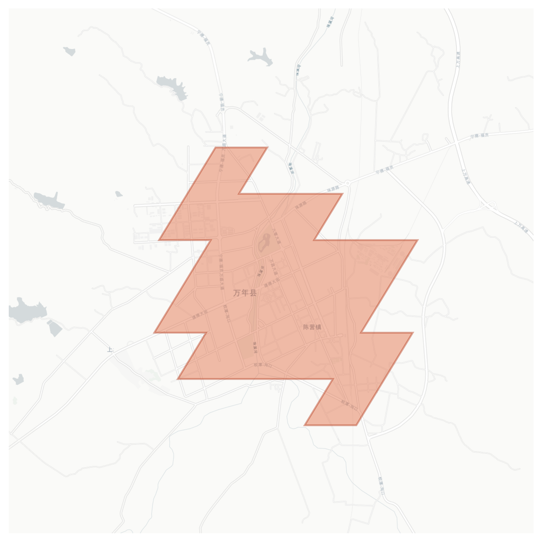 Wannian geographic map