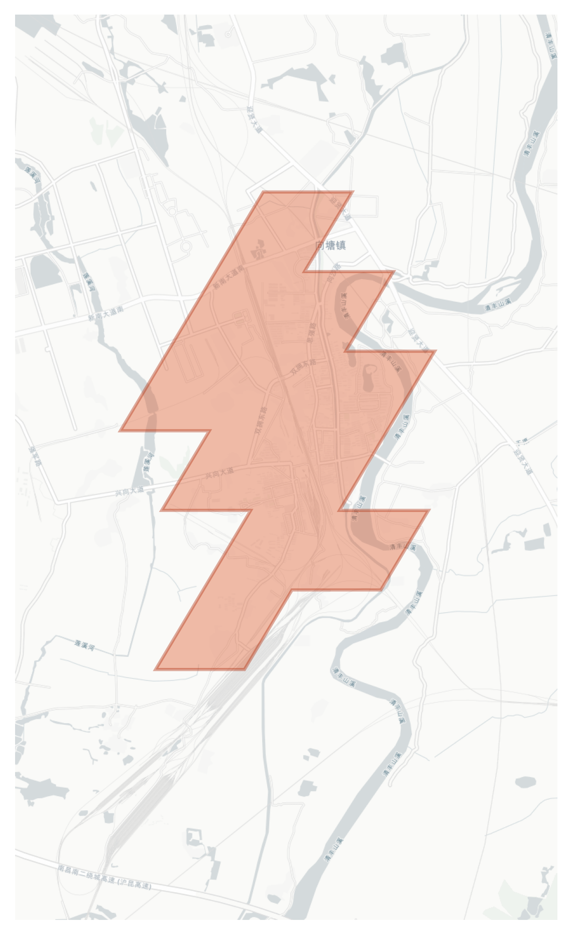 向塘村 geographic map