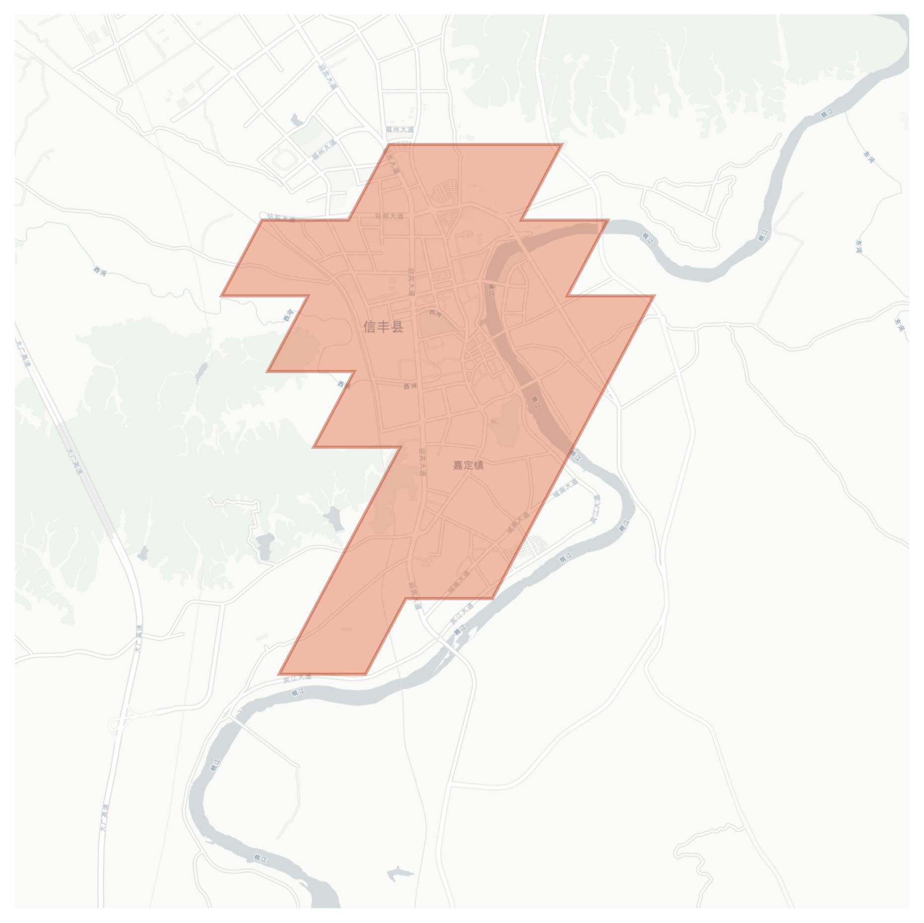 Xinfeng geographic map