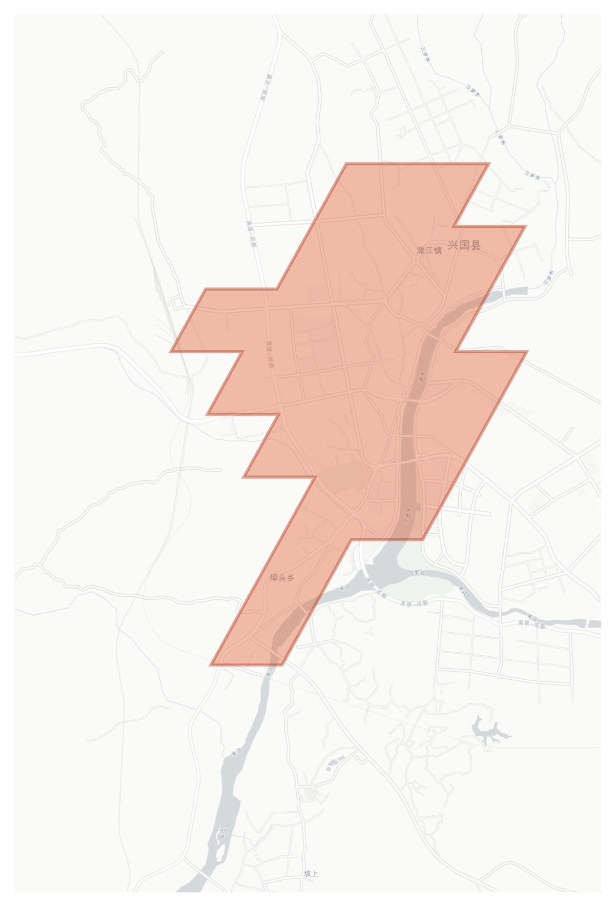 Xingguo geographic map