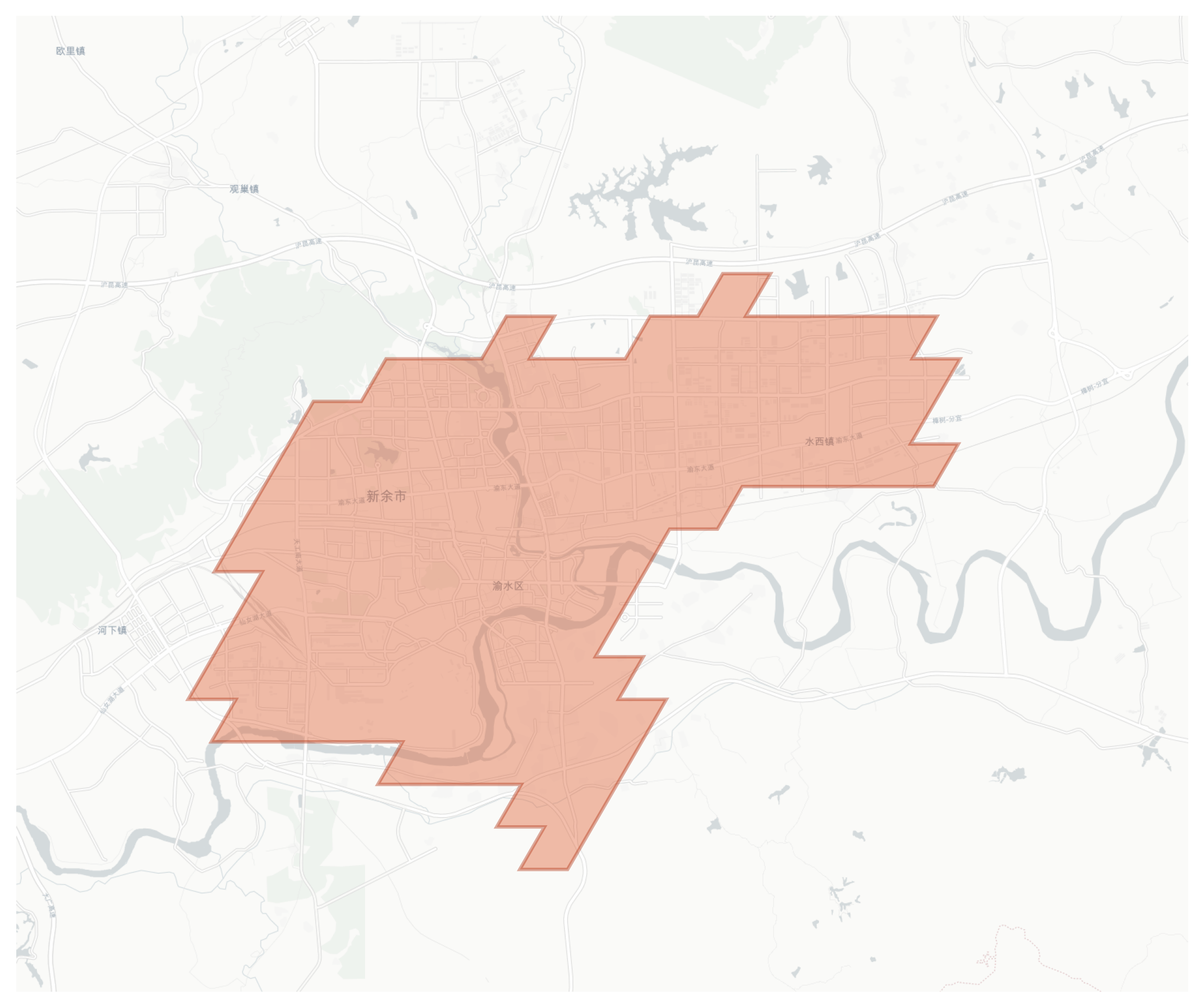 Xinyu geographic map