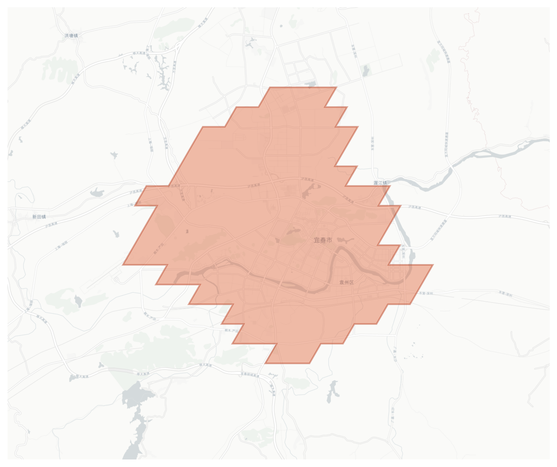 Yichun geographic map