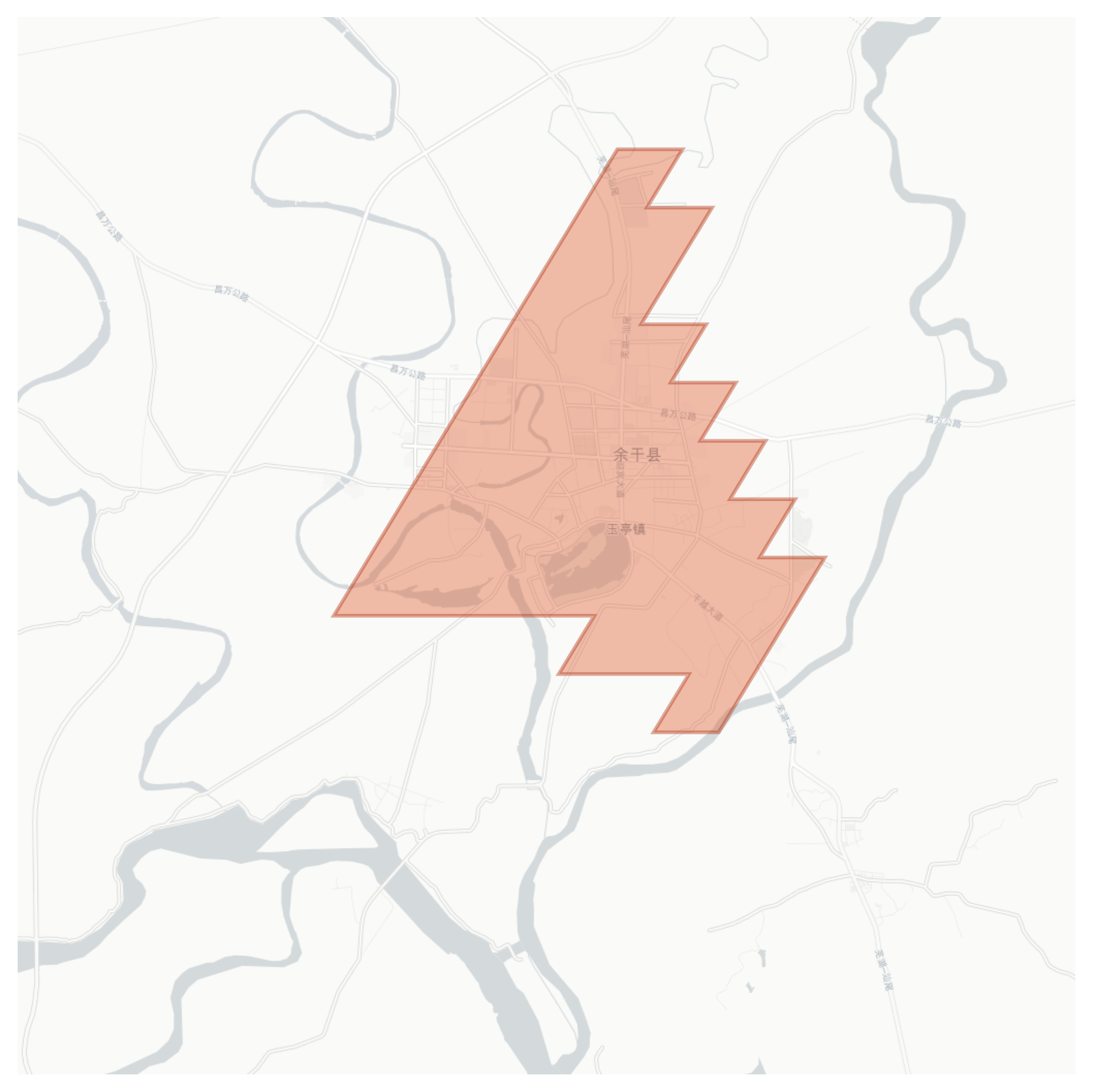 Yugan geographic map