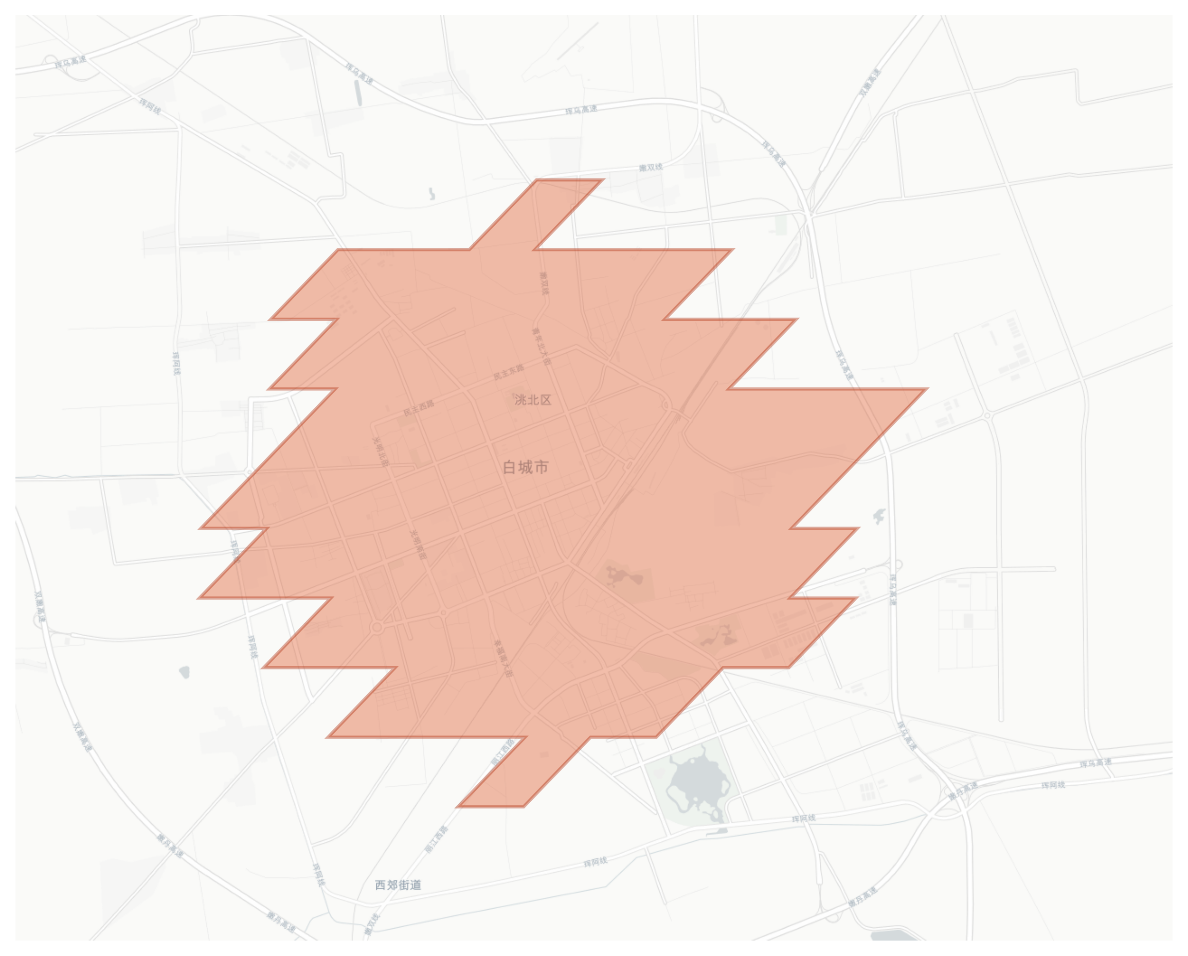 Baicheng geographic map