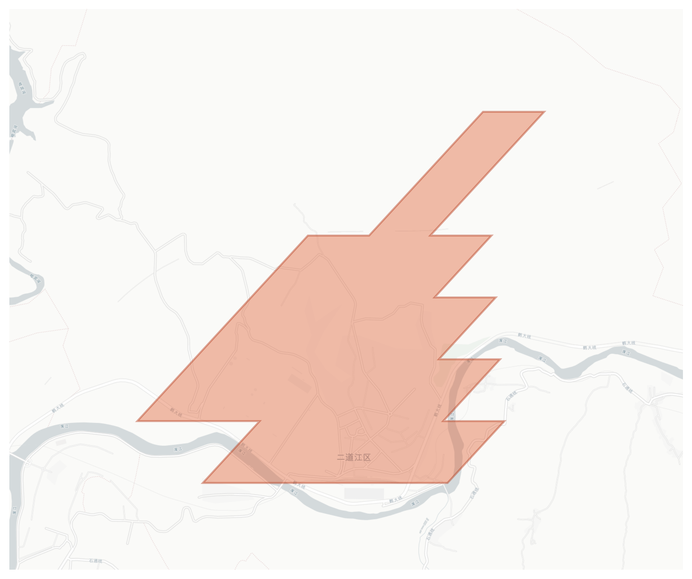 Erdaojiang geographic map