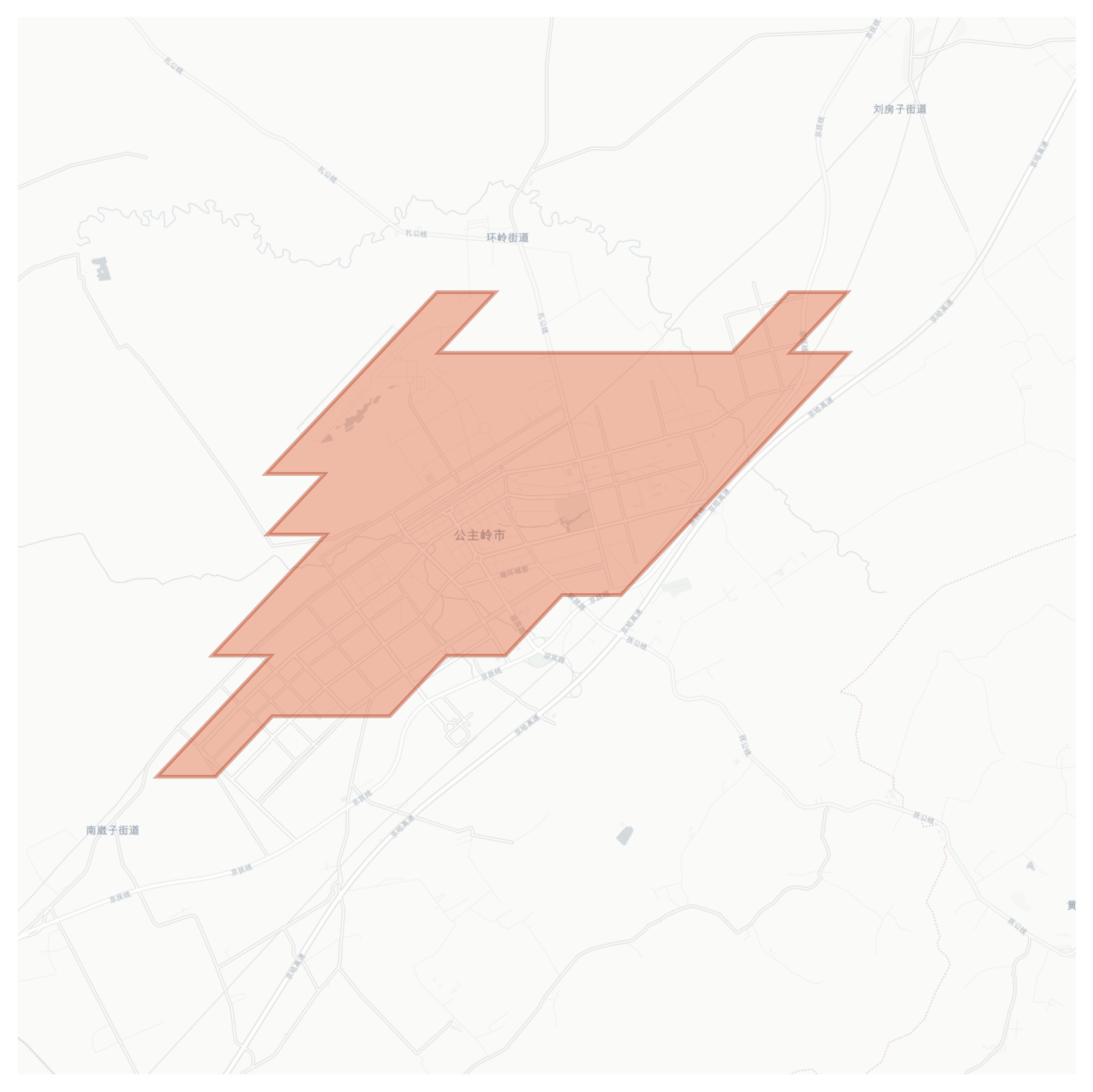 Gongzhuling geographic map